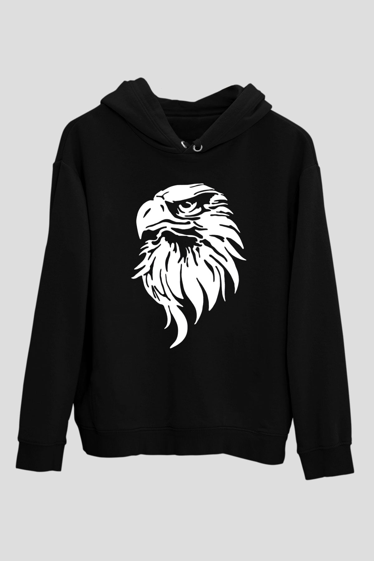 Kartal Siyah Unisex Hoodie