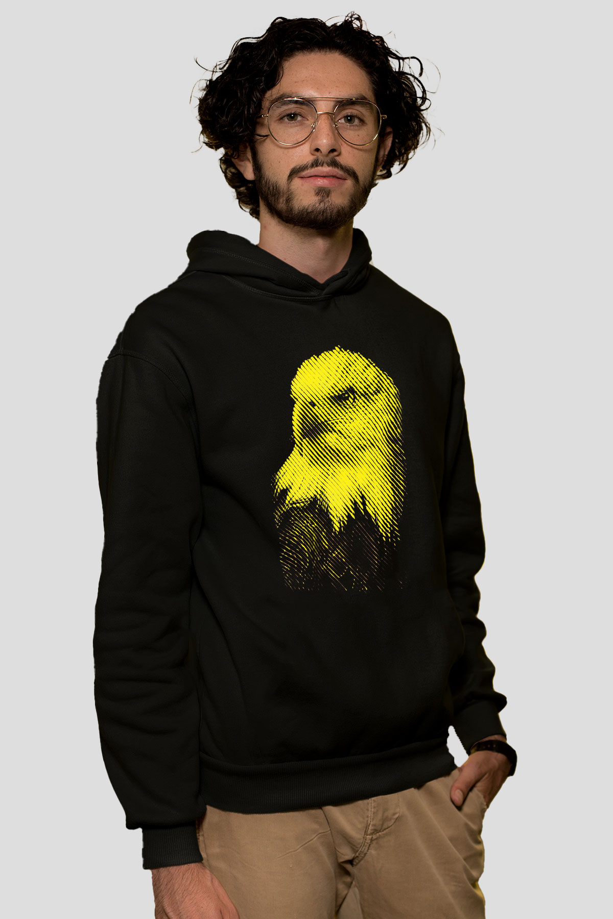 Kartal Siyah Unisex Hoodie