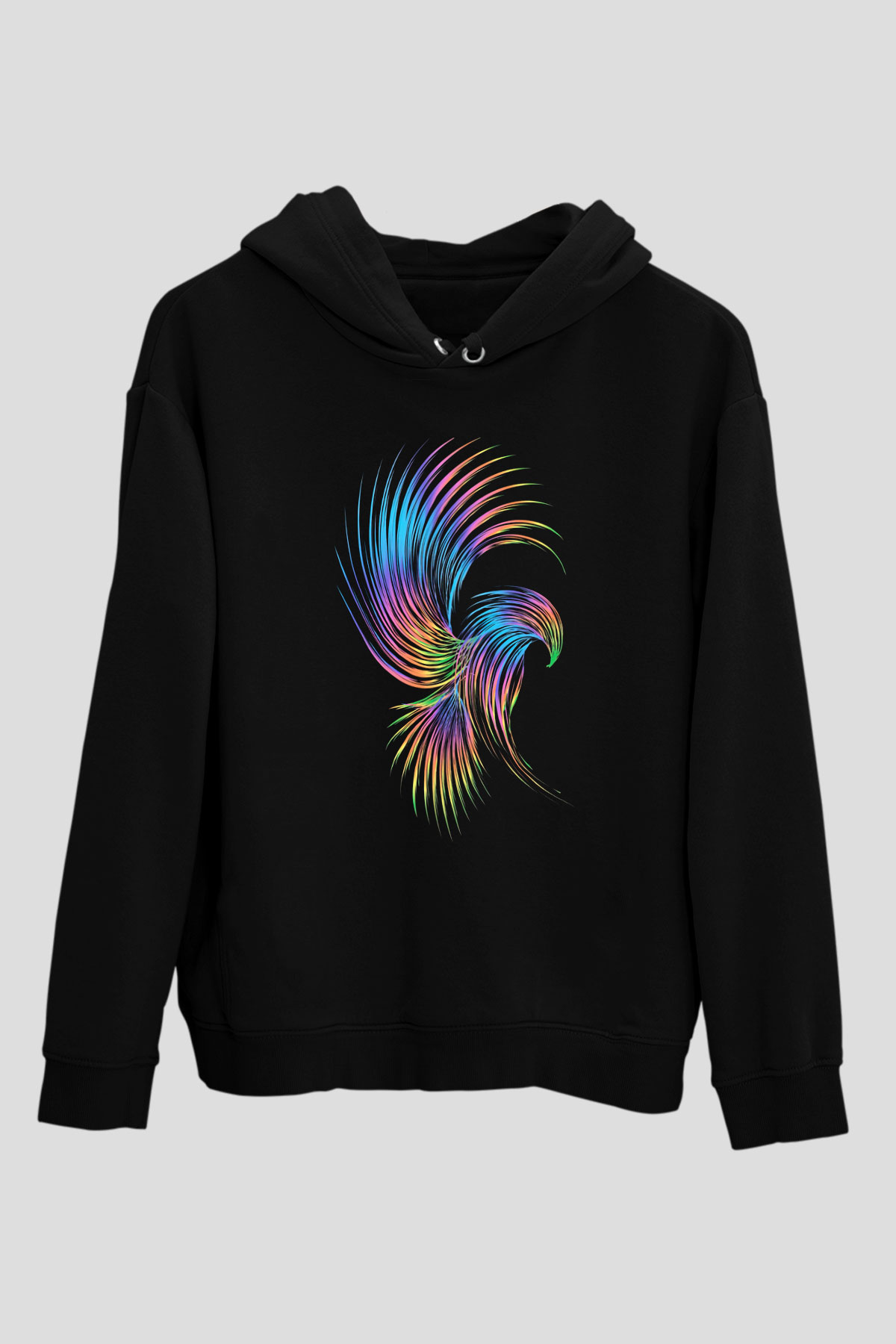 Kartal Siyah Unisex Hoodie