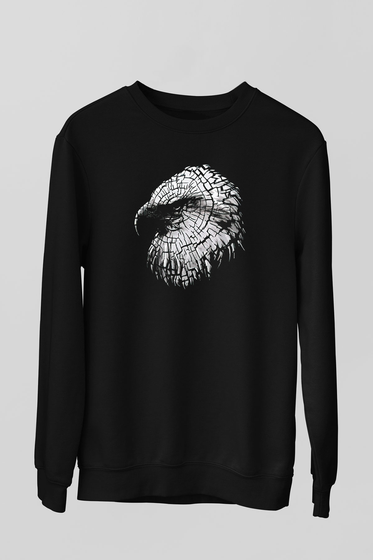 Kartal Siyah Unisex Sweatshirt