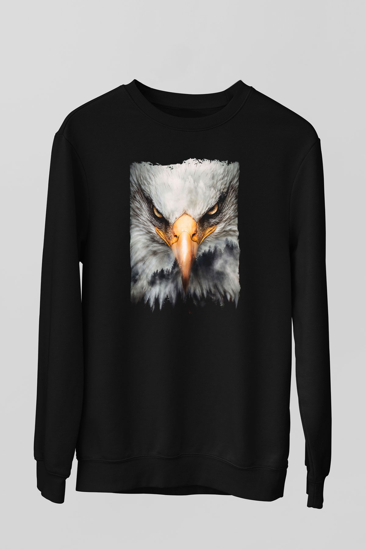 Kartal Siyah Unisex Sweatshirt