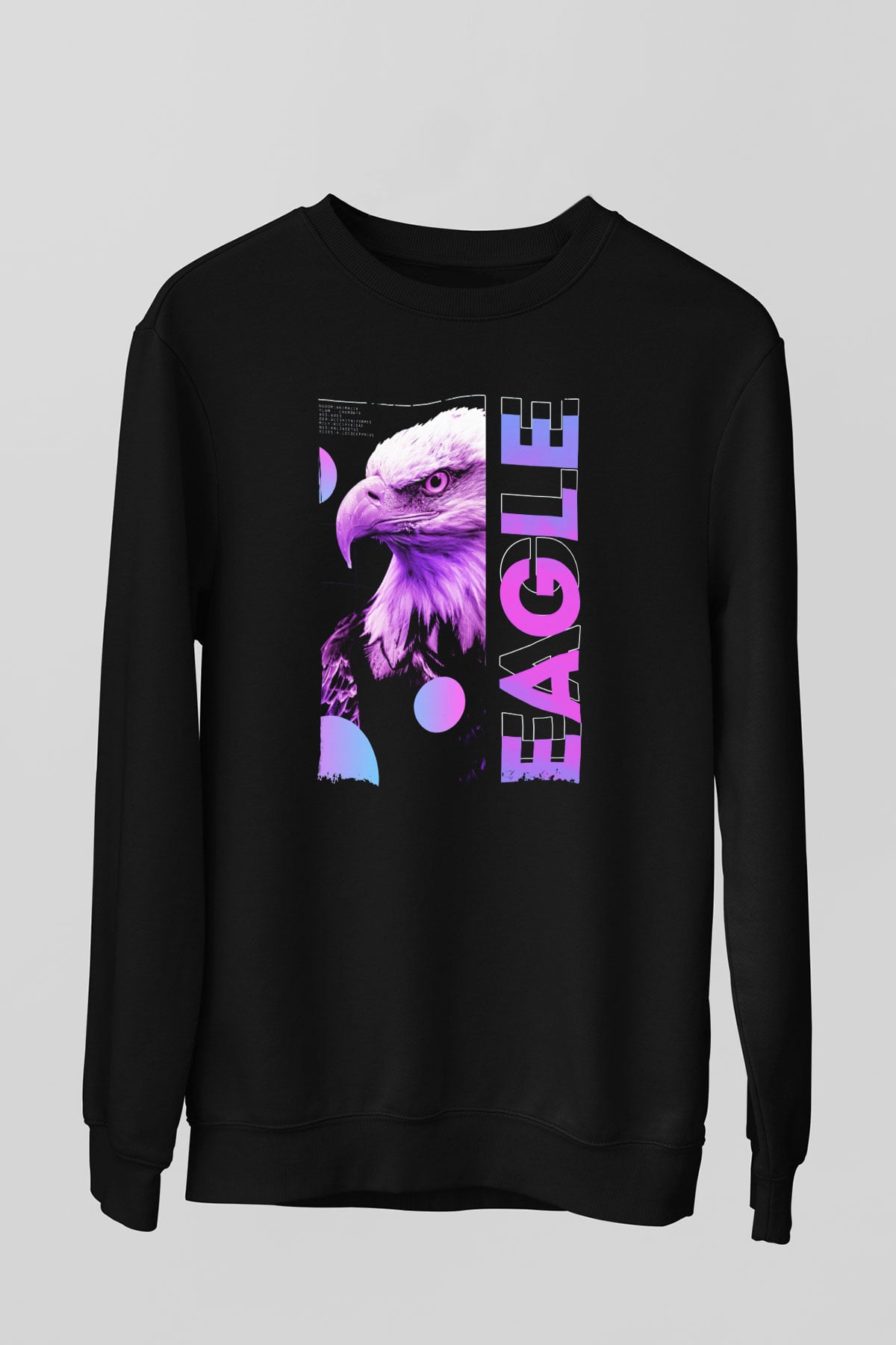 Kartal Siyah Unisex Sweatshirt