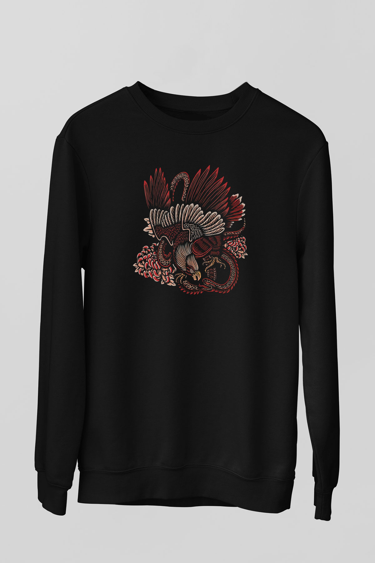 Kartal Siyah Unisex Sweatshirt