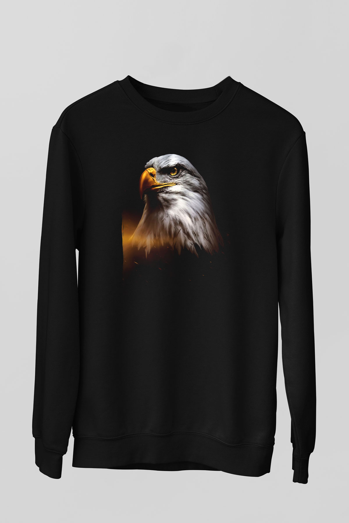 Kartal Siyah Unisex Sweatshirt