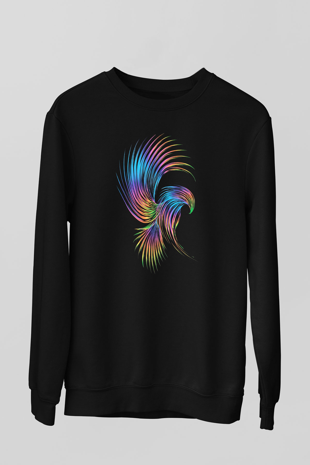 Kartal Siyah Unisex Sweatshirt