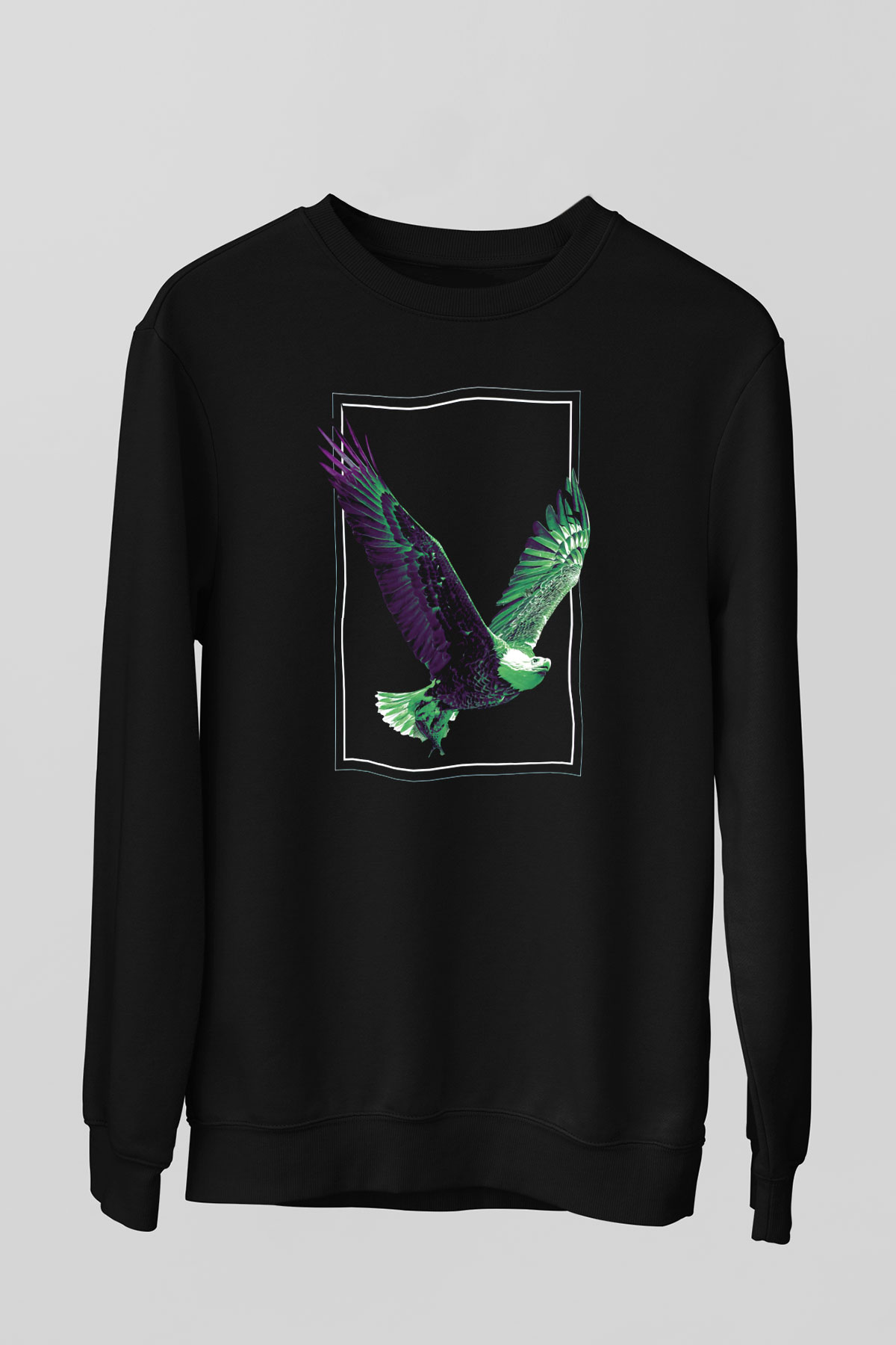 Kartal Siyah Unisex Sweatshirt