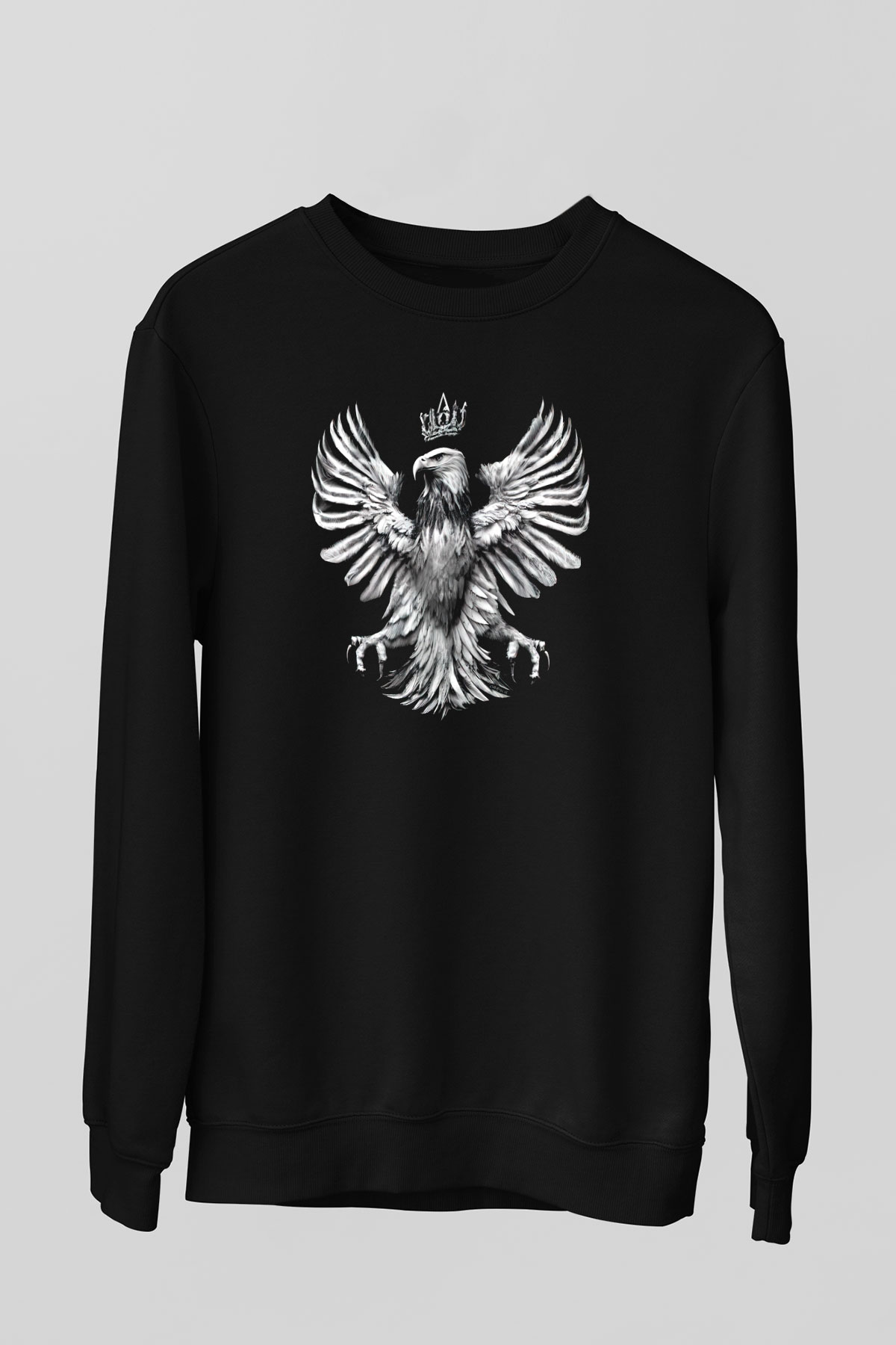 Kartal Siyah Unisex Sweatshirt