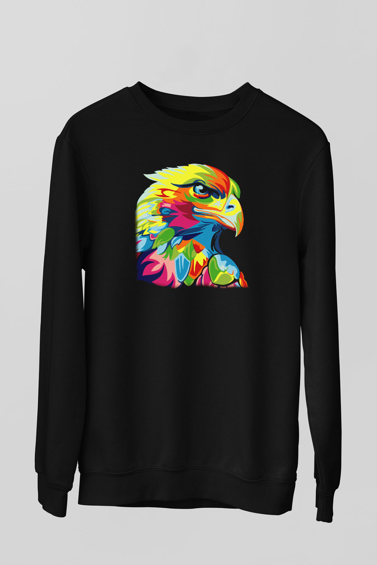 Kartal Siyah Unisex Sweatshirt
