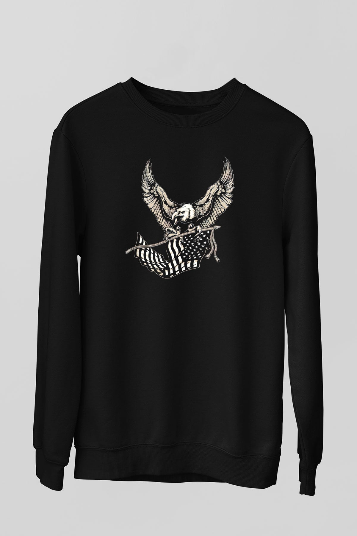 Kartal Siyah Unisex Sweatshirt