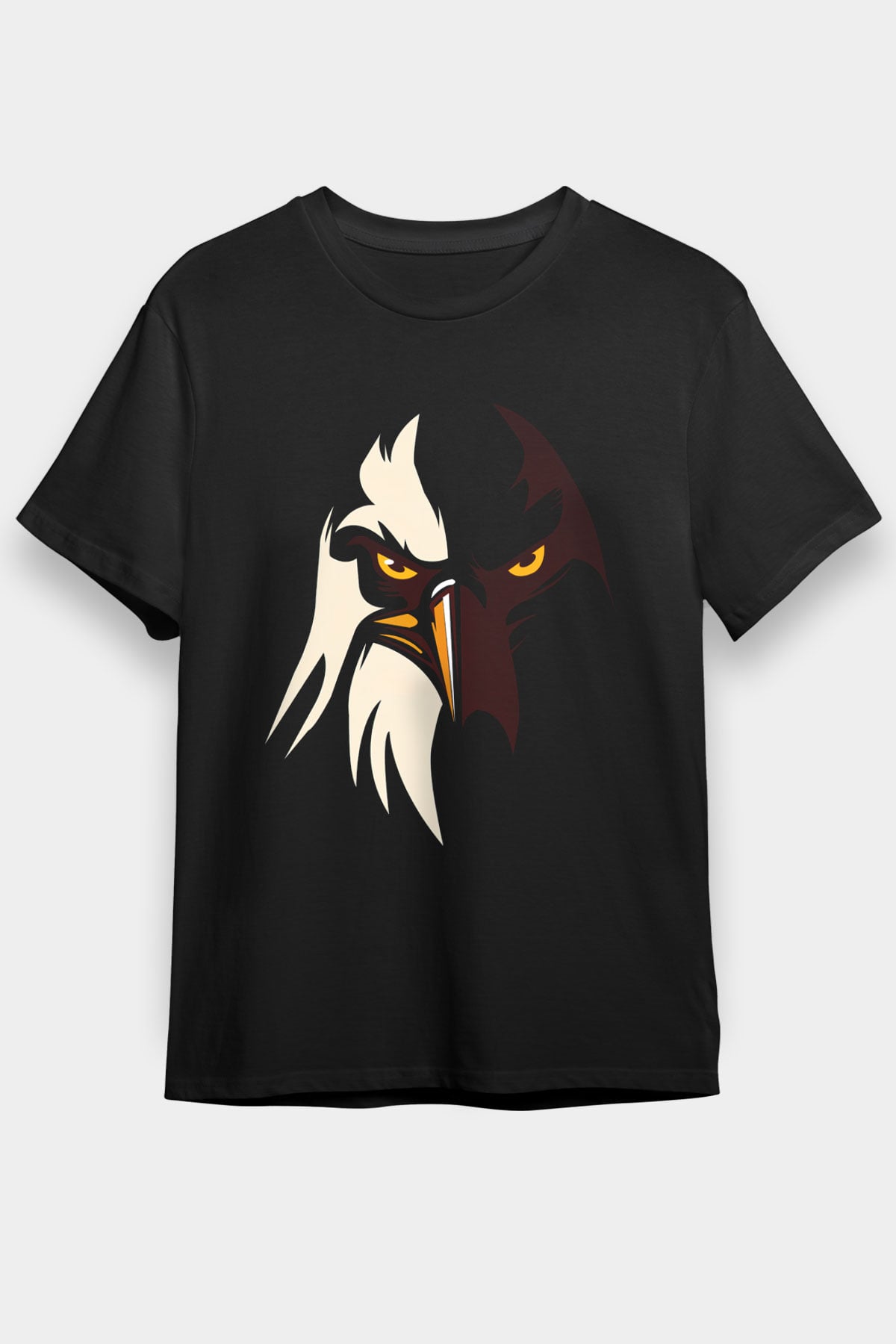 Kartal Siyah Unisex Tişört T-Shirt - TişörtFabrikası