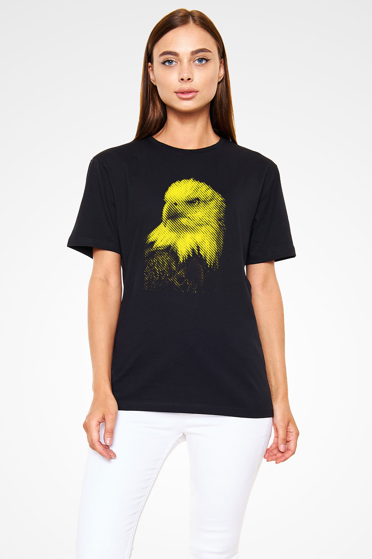 Kartal Siyah Unisex Tişört T-Shirt - TişörtFabrikası