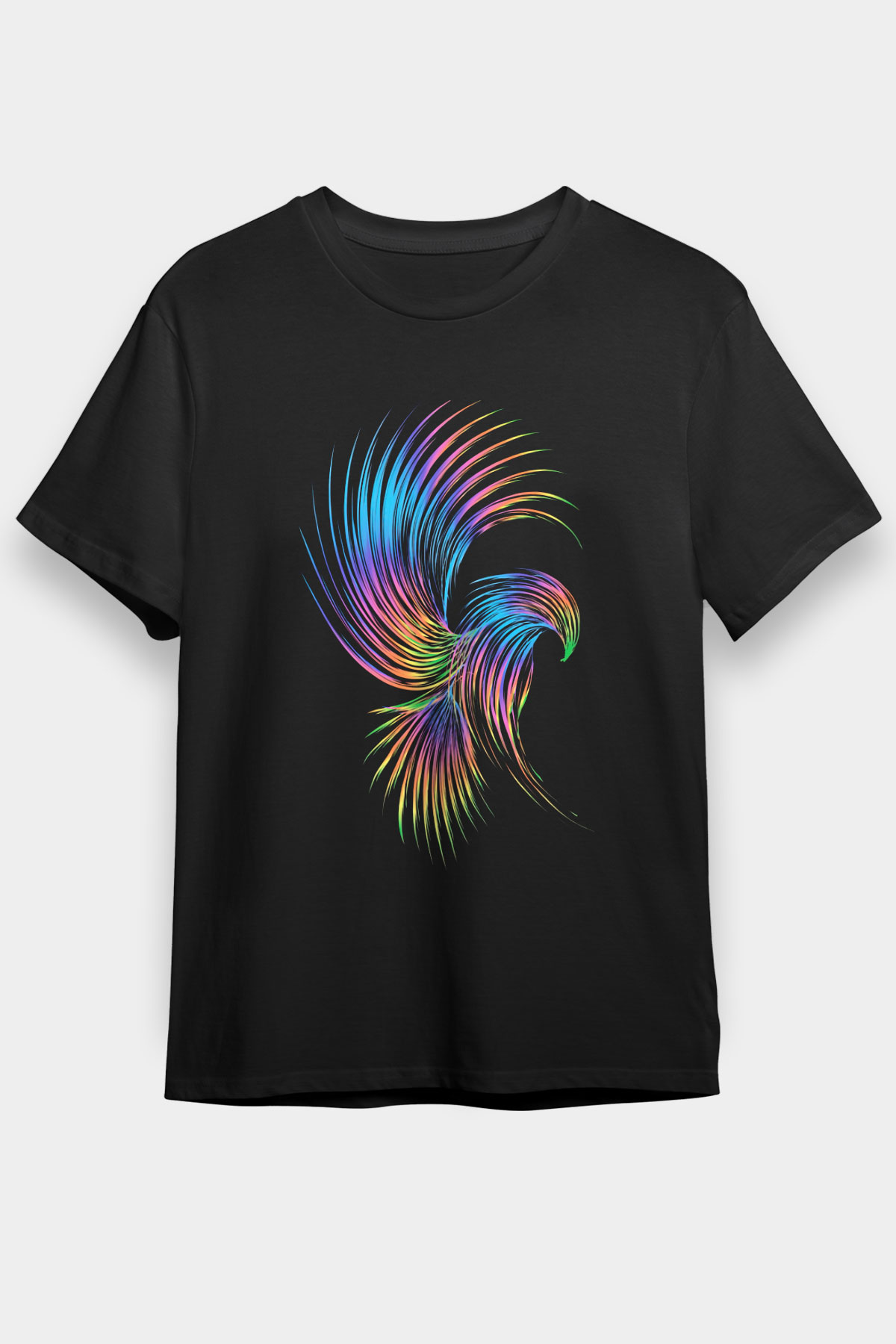 Kartal Siyah Unisex Tişört T-Shirt - TişörtFabrikası