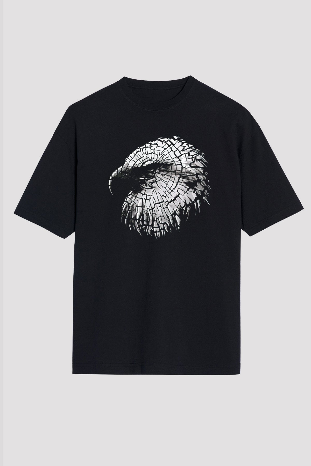 Kartal Siyah Oversize Tişört Oversize T-shirt - TişörtFabrikası