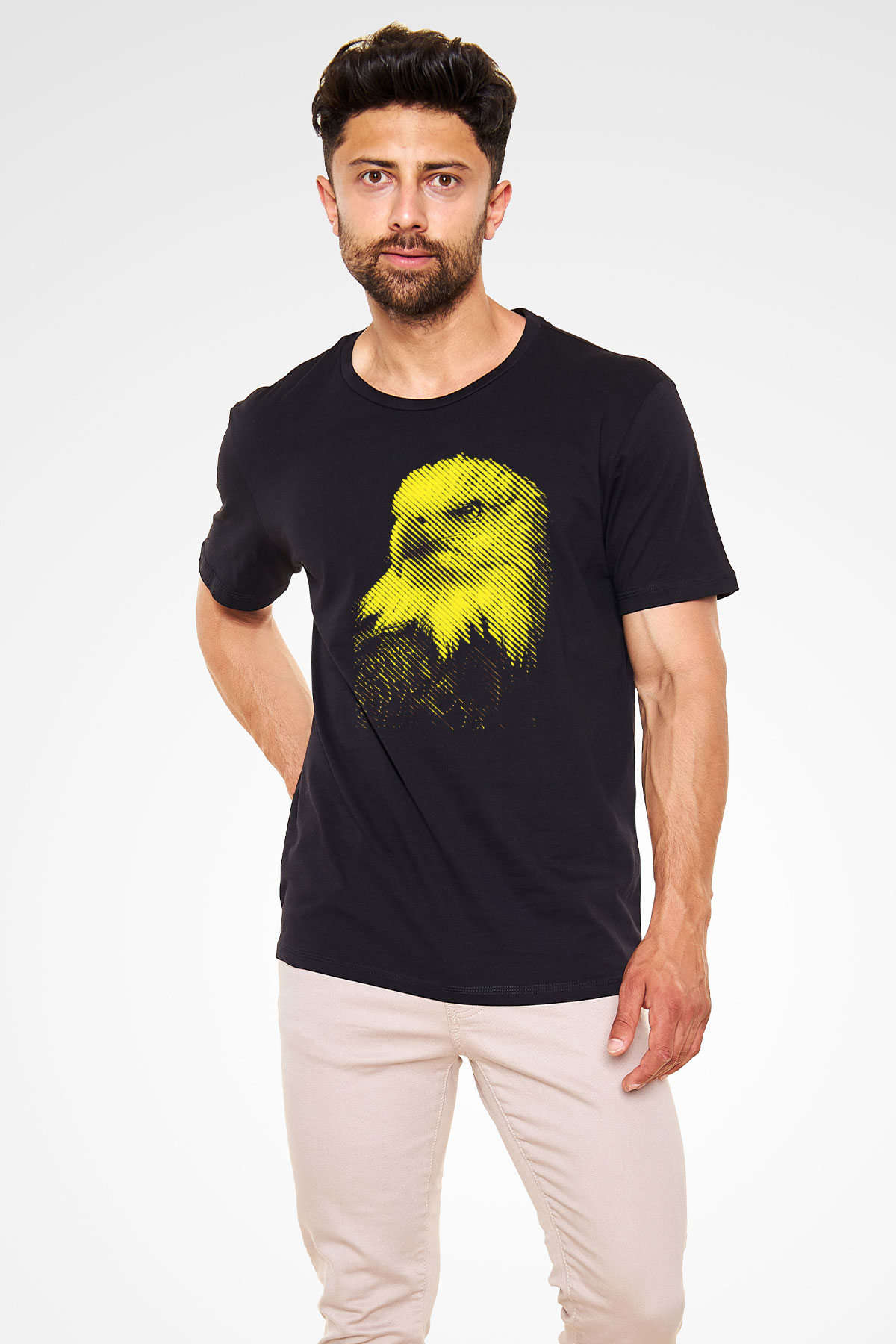 Kartal Siyah Unisex Tişört T-Shirt - TişörtFabrikası