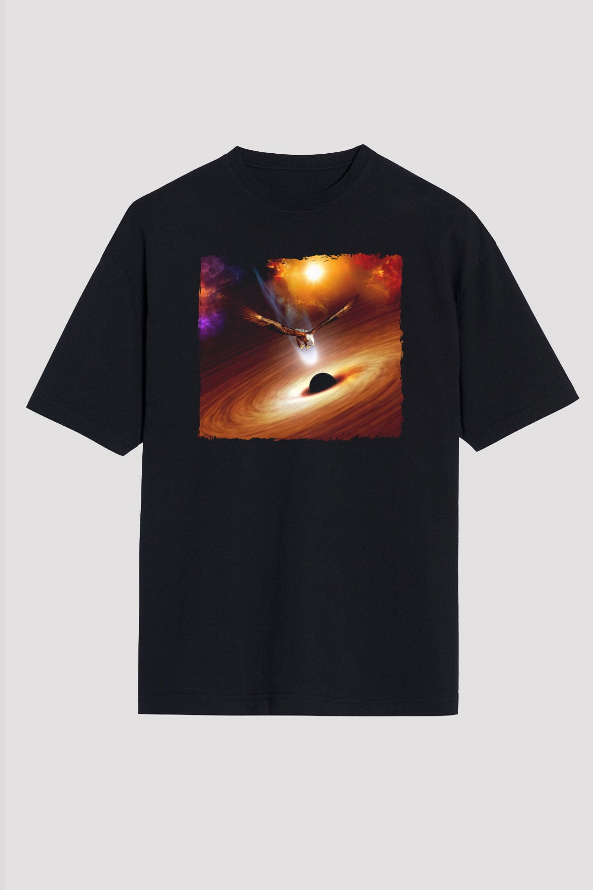 Kartal Siyah Oversize Tişört Oversize T-shirt - TişörtFabrikası