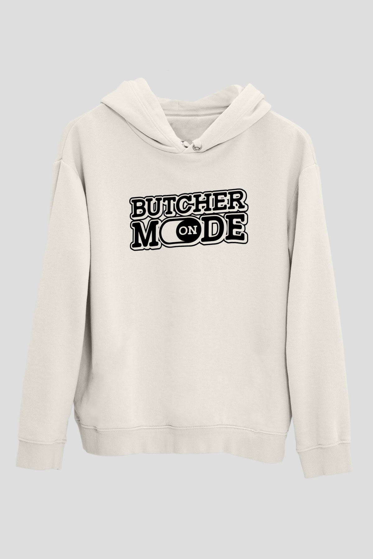 Kasap Beyaz Unisex Kapüşonlu Sweatshirt