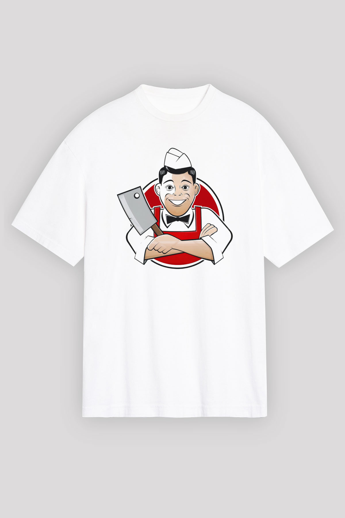 Kasap Beyaz Unisex Oversize Tişört T-Shirt