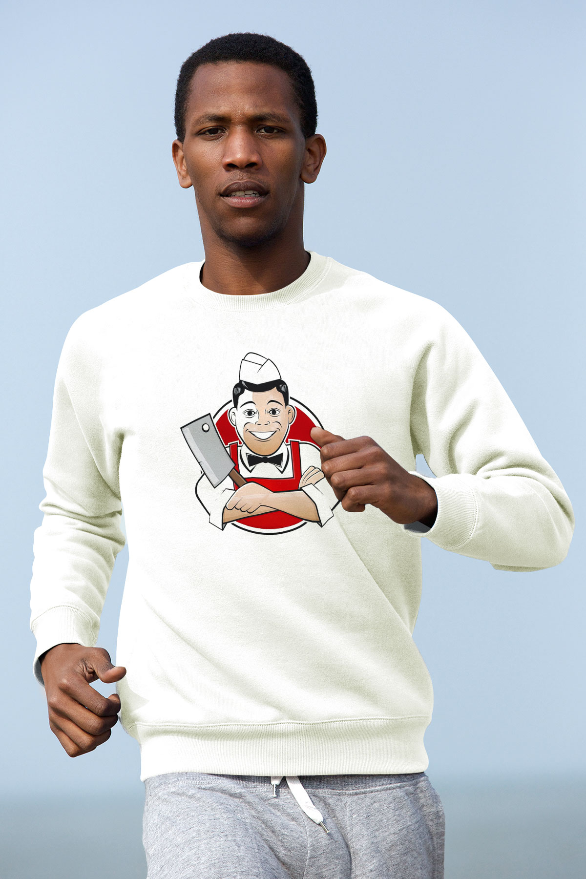 Kasap Beyaz Unisex Sweatshirt