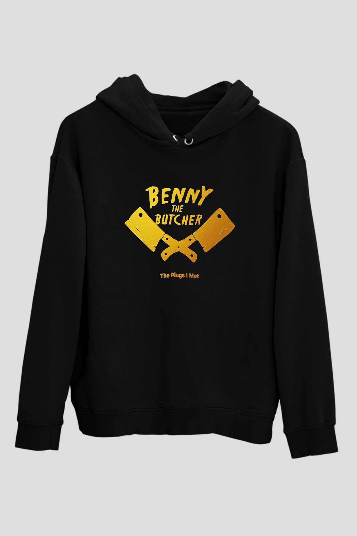 Kasap Siyah Unisex Kapüşonlu Sweatshirt