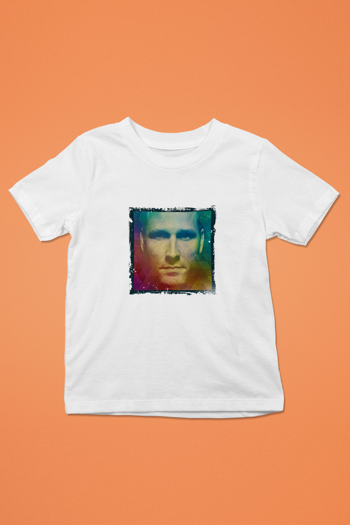 Kaskade Baskılı Beyaz Çocuk Tişört