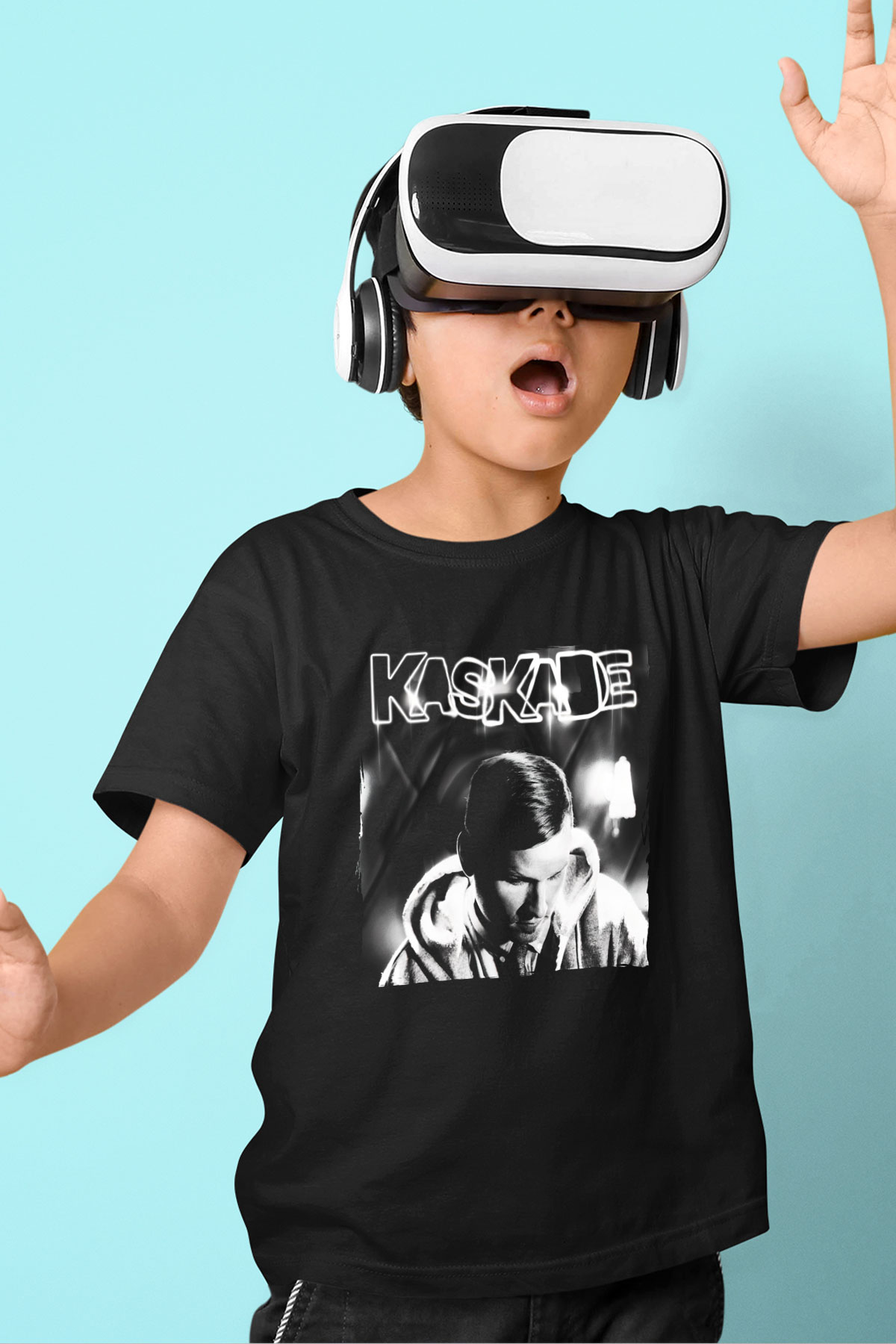 Kaskade Siyah Unisex Çocuk Tişört