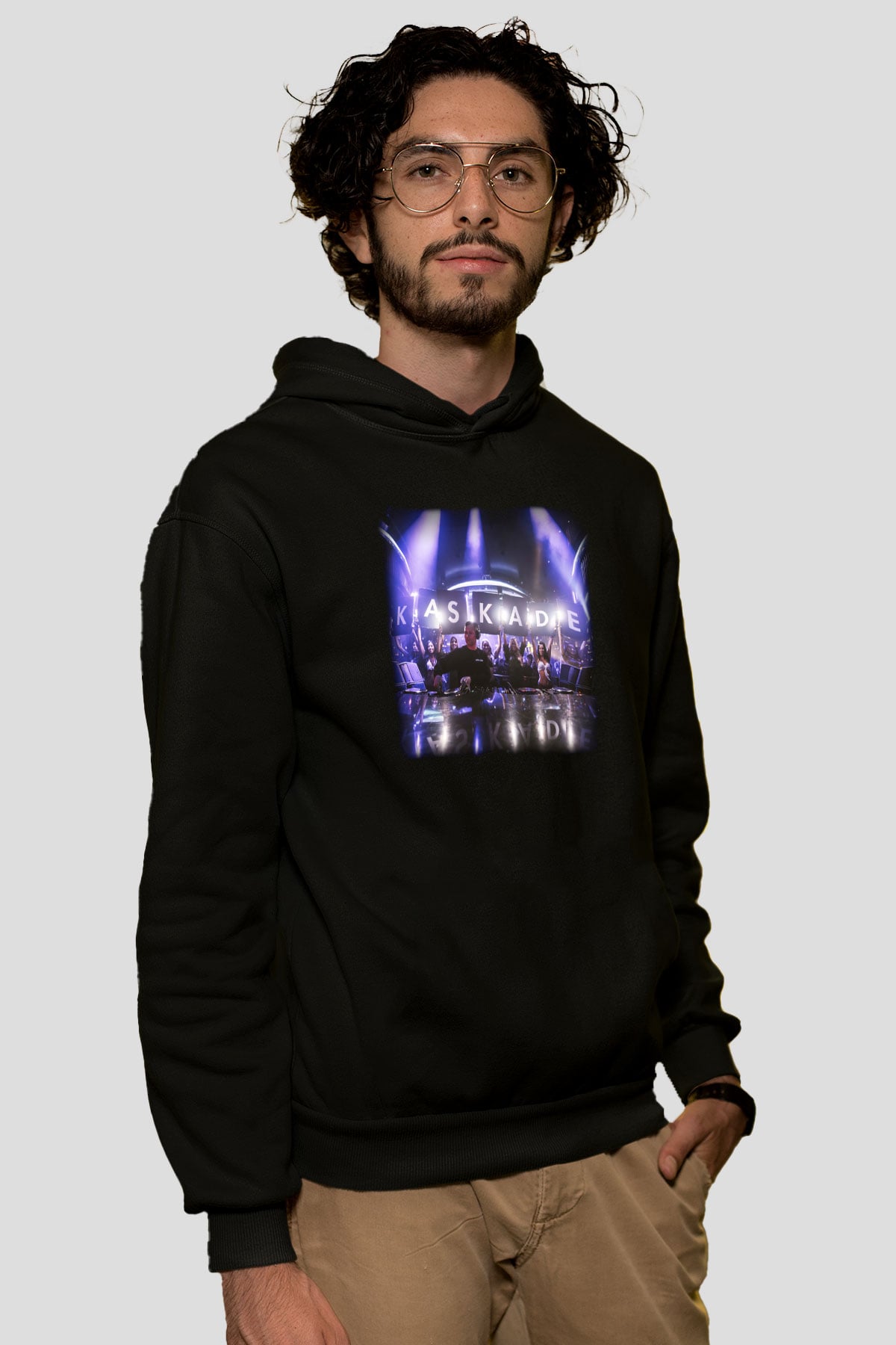 Kaskade Siyah Unisex Hoodie
