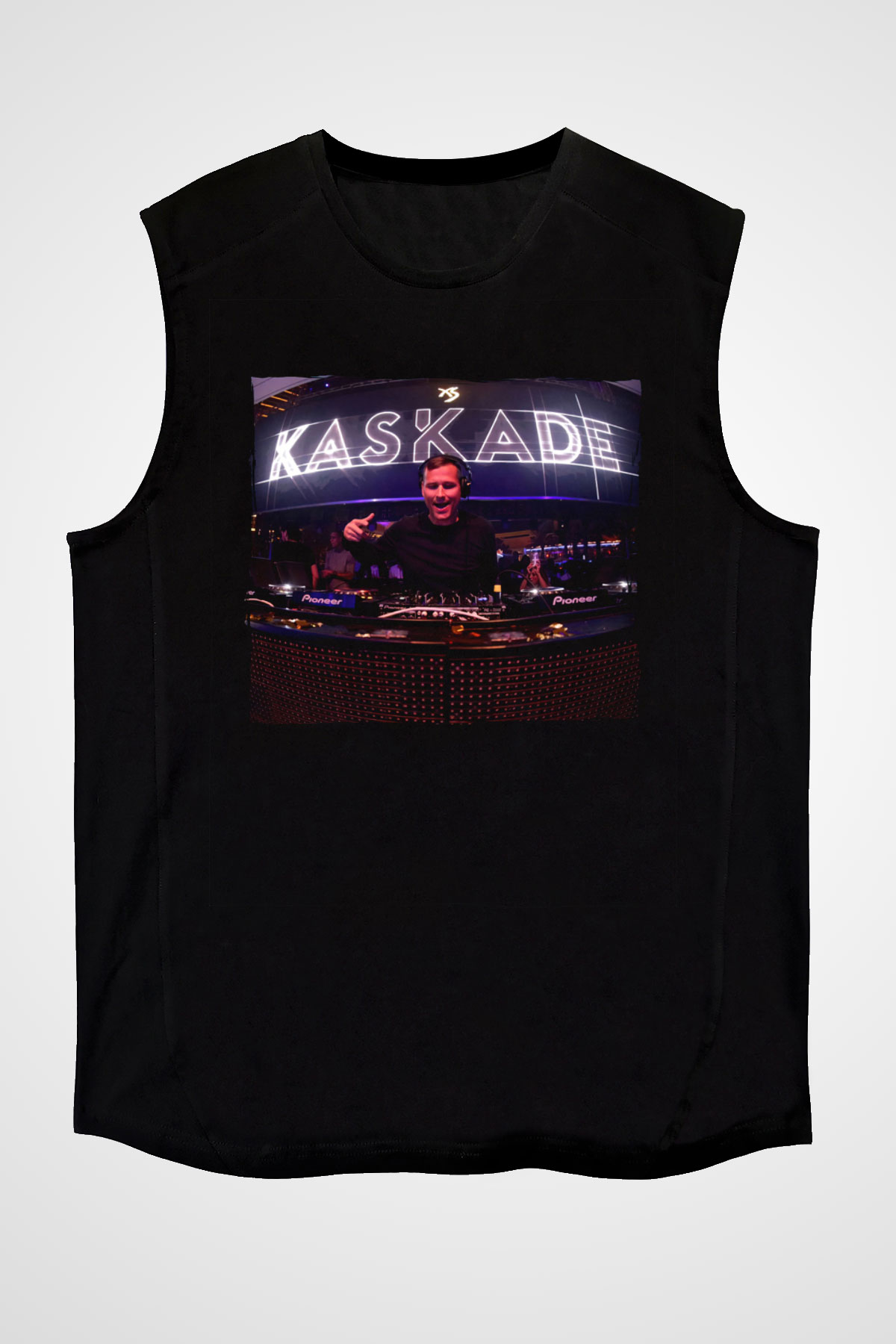 Kaskade Siyah Unisex Kolsuz Tişört