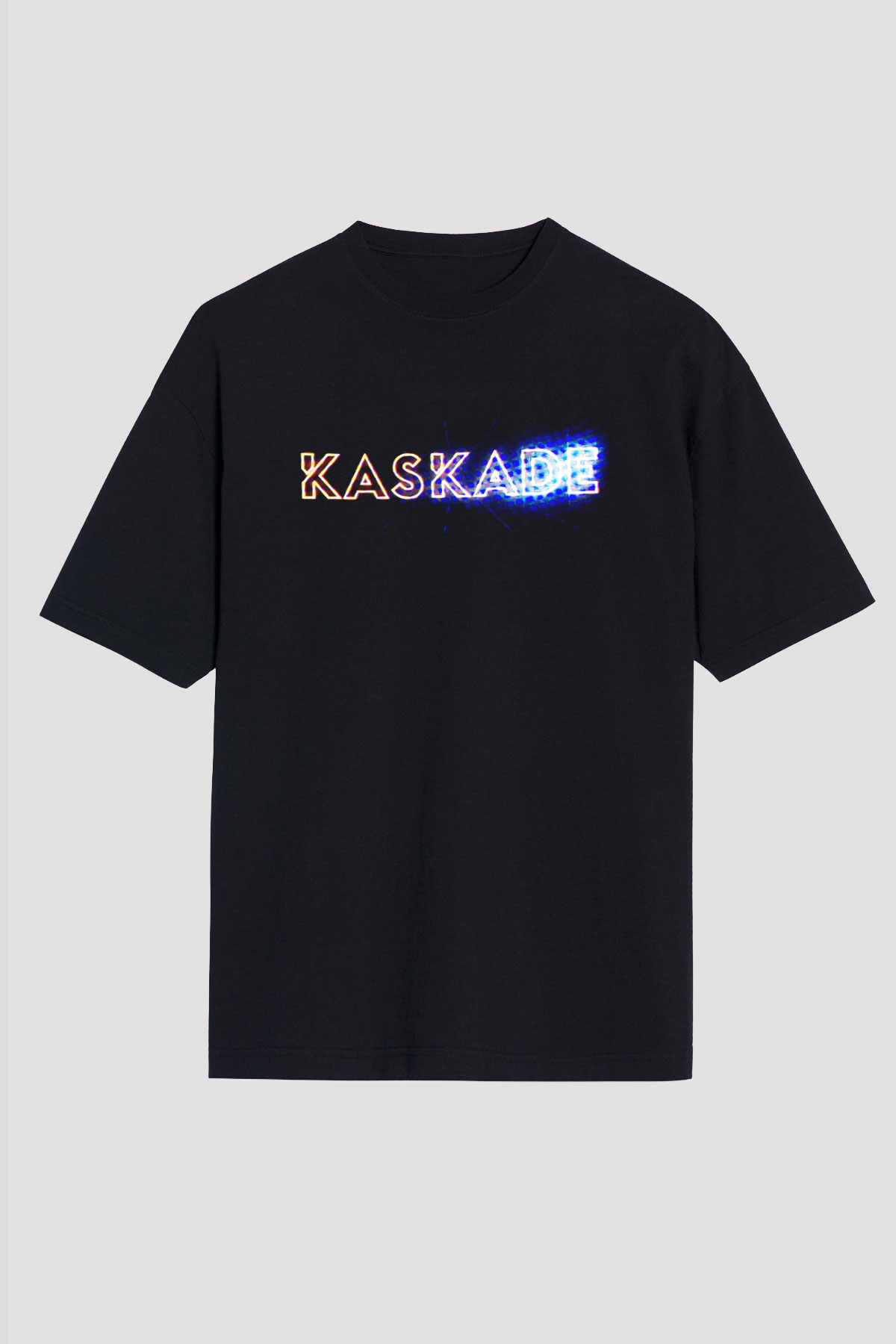 Kaskade Siyah Unisex Oversize Tişört T-Shirt