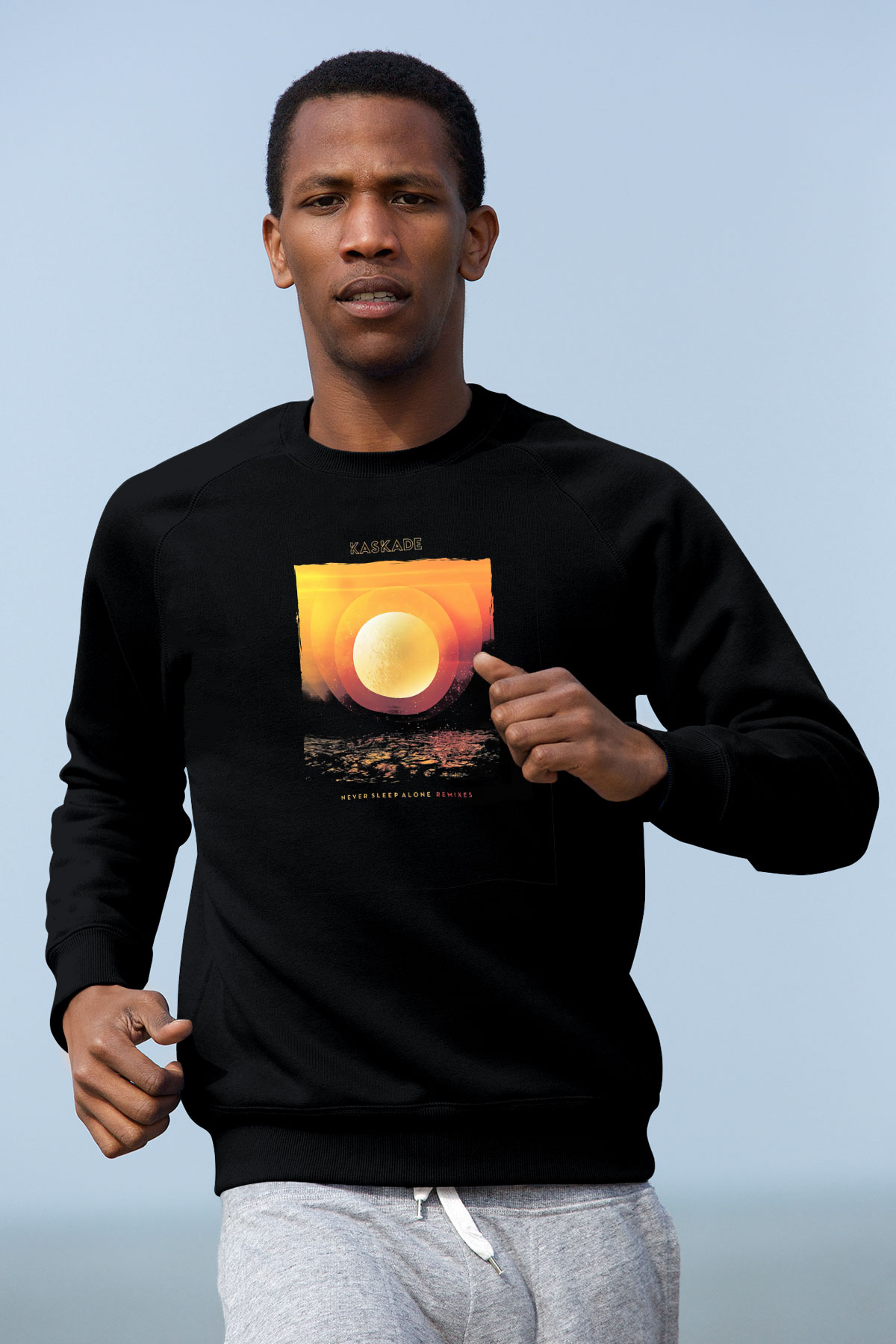 Kaskade Siyah Unisex Sweatshirt