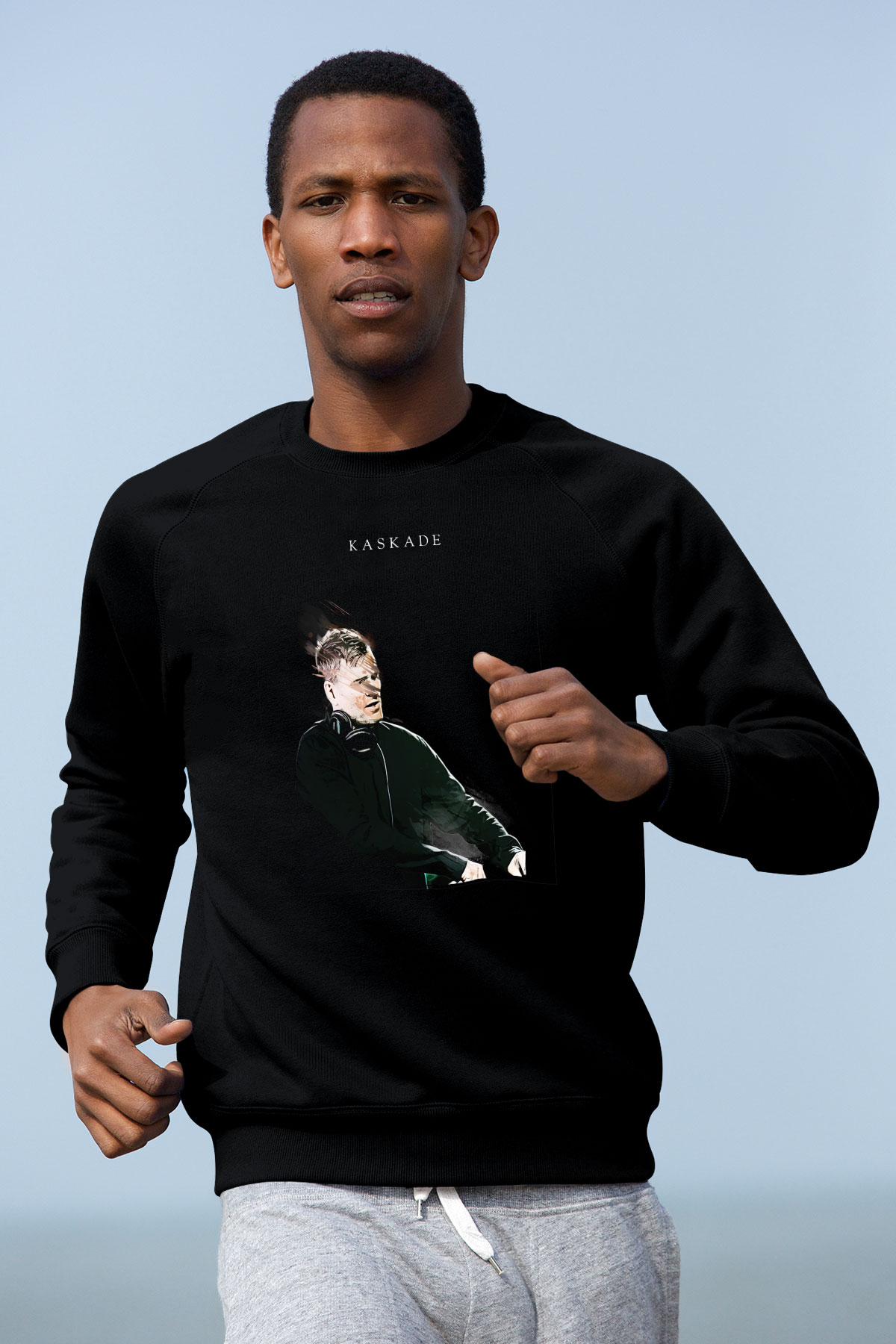 Kaskade Siyah Unisex Sweatshirt