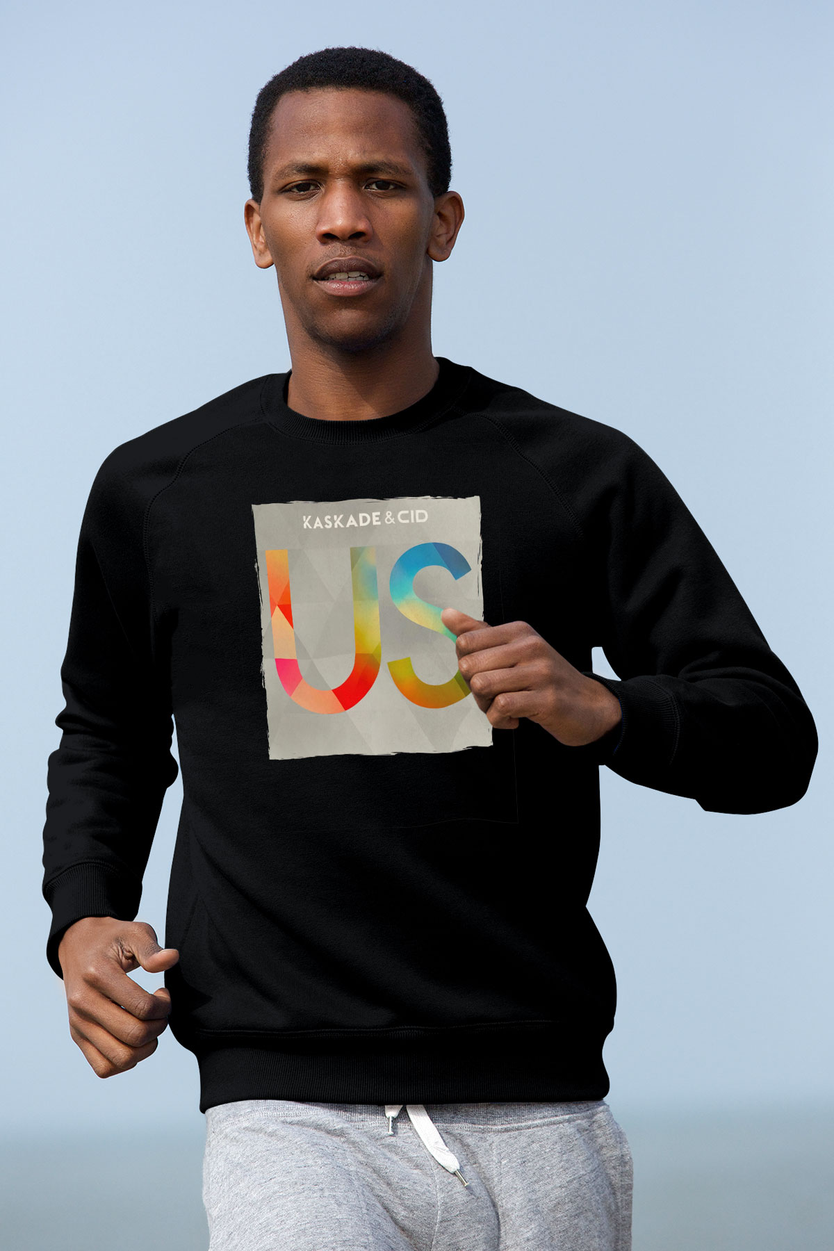 Kaskade Siyah Unisex Sweatshirt