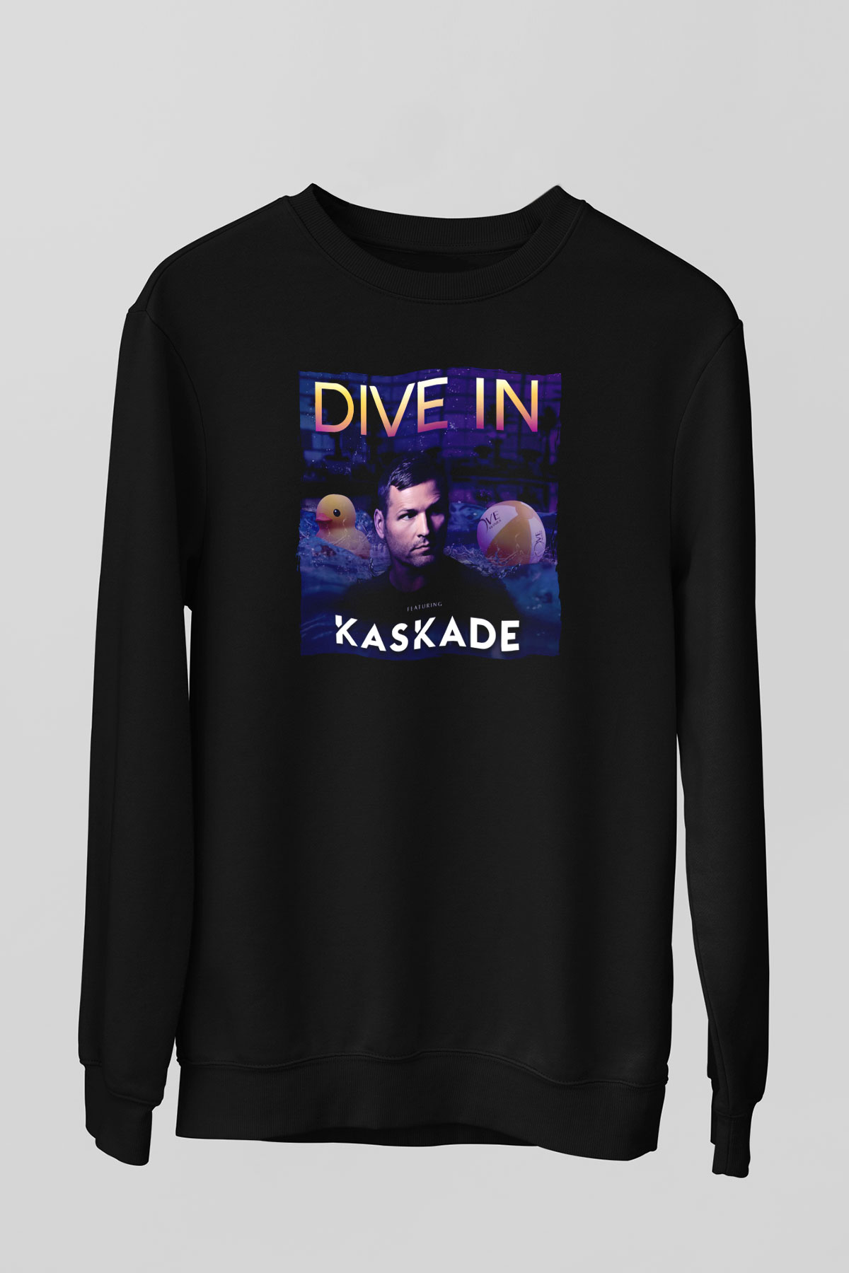 Kaskade Siyah Unisex Sweatshirt