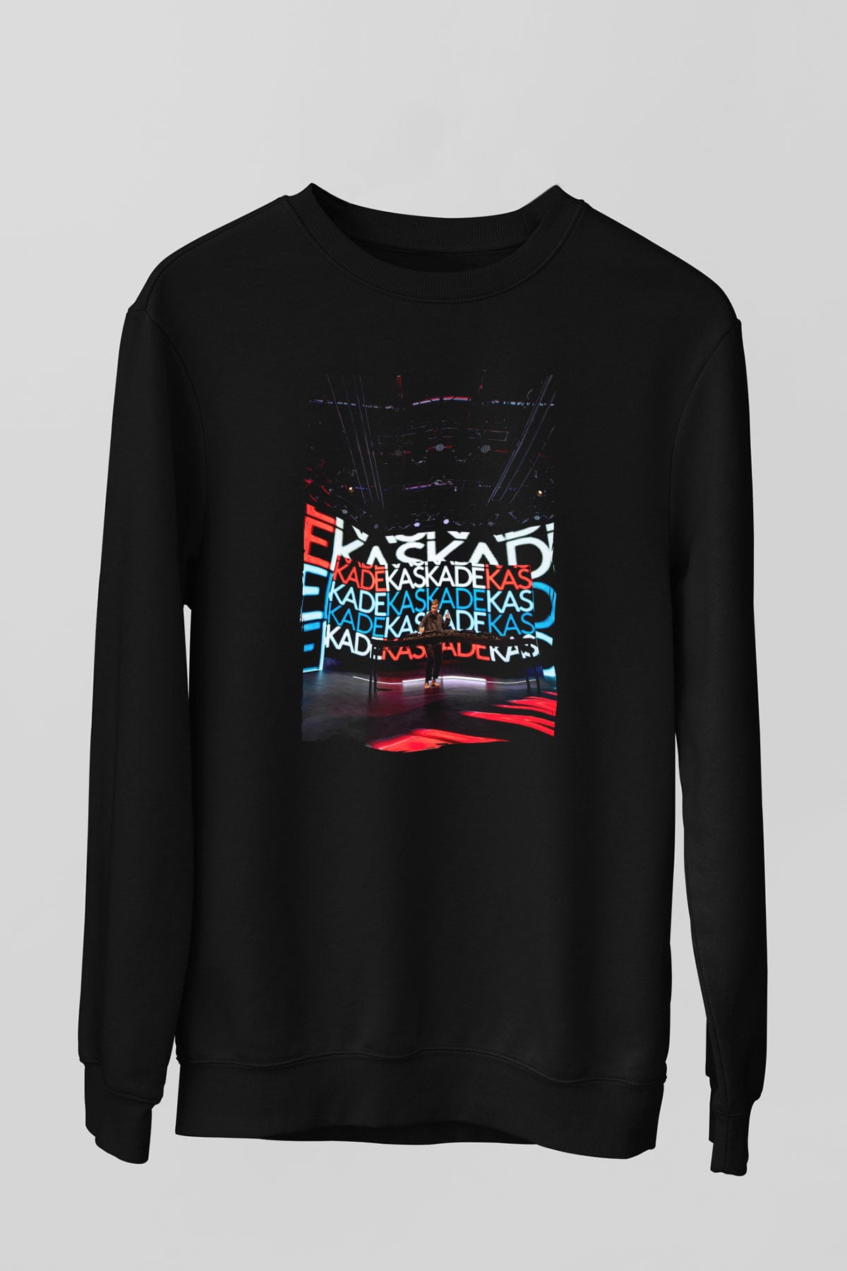 Kaskade Siyah Unisex Sweatshirt