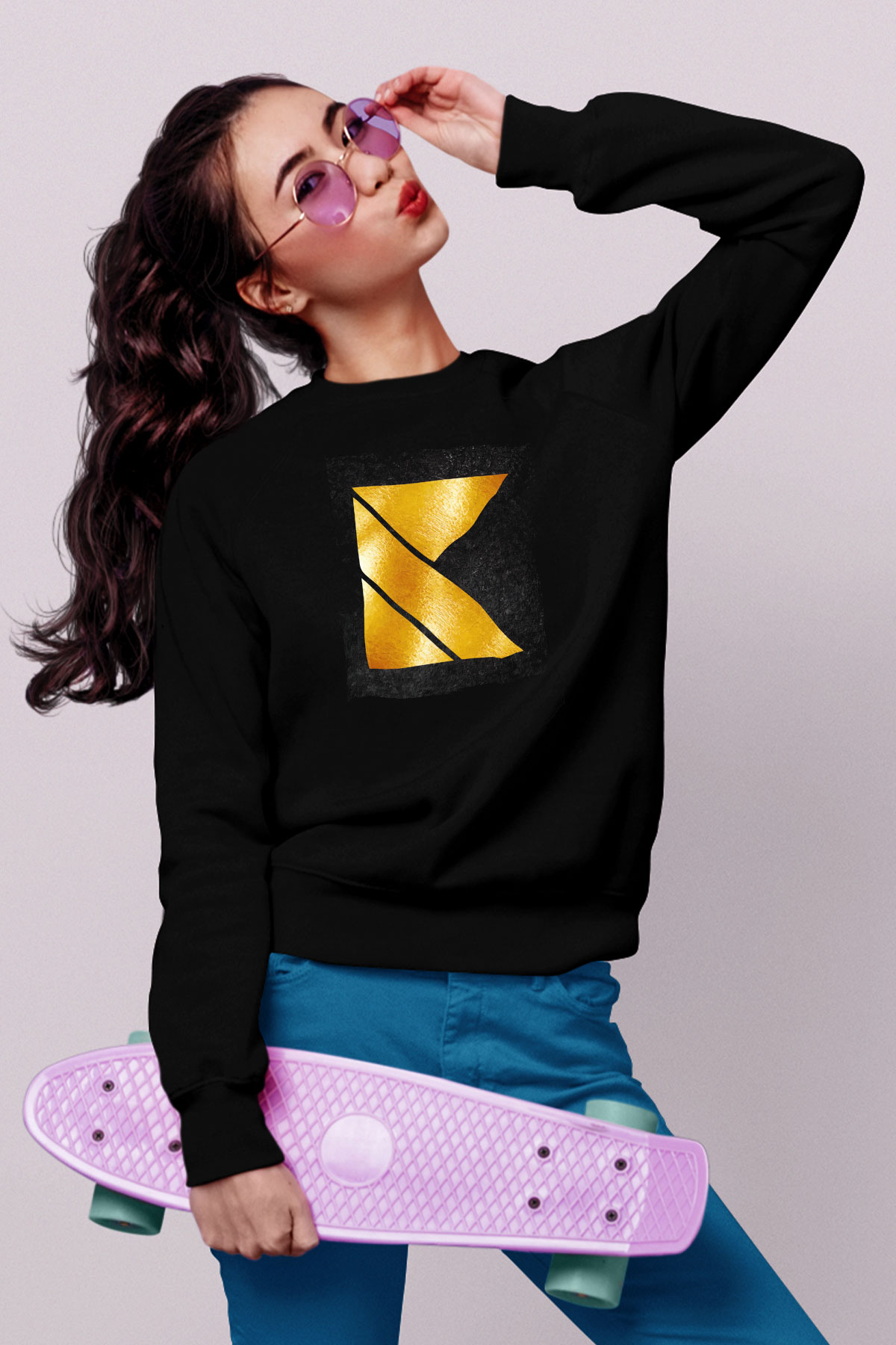 Kaskade Siyah Unisex Sweatshirt