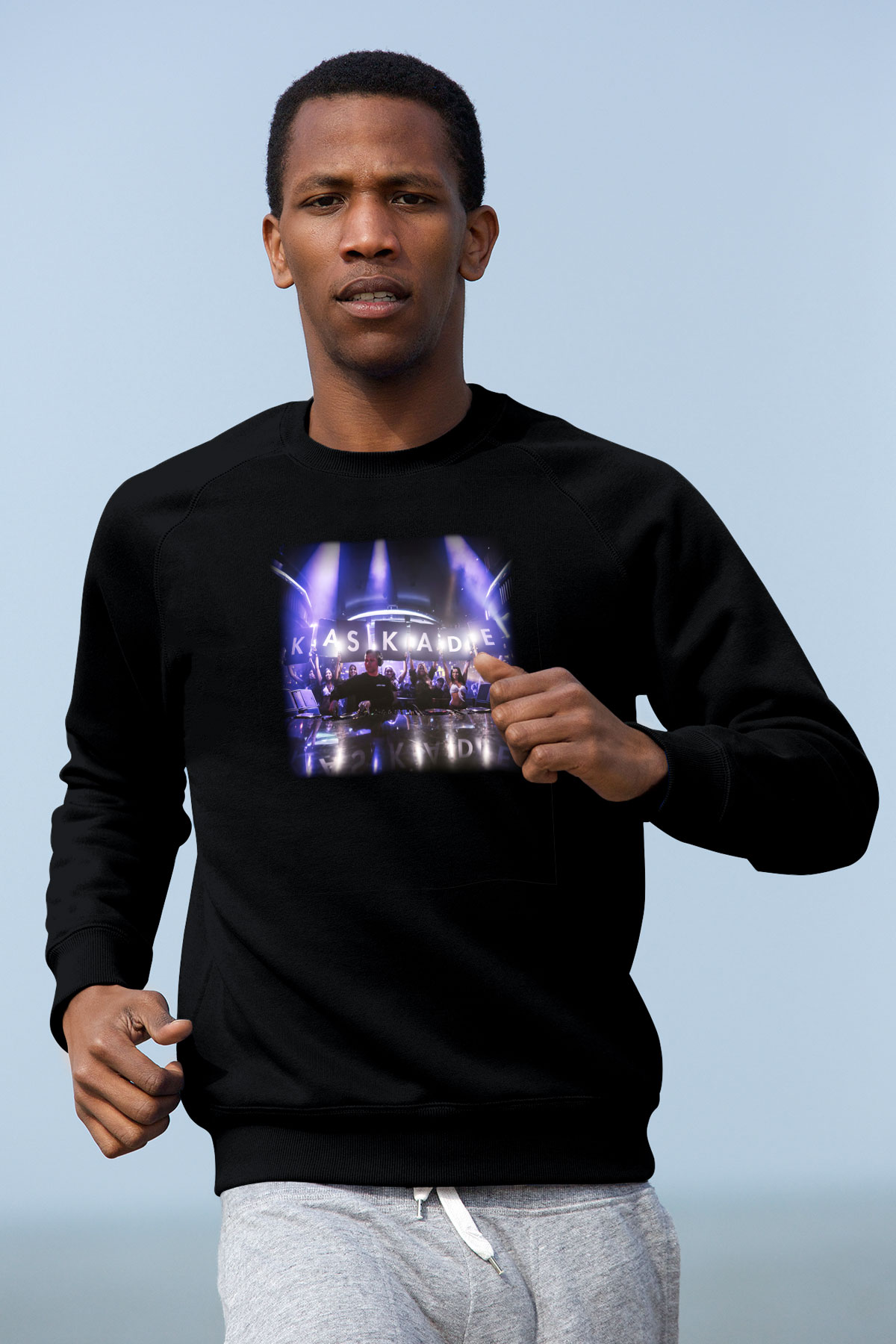 Kaskade Siyah Unisex Sweatshirt