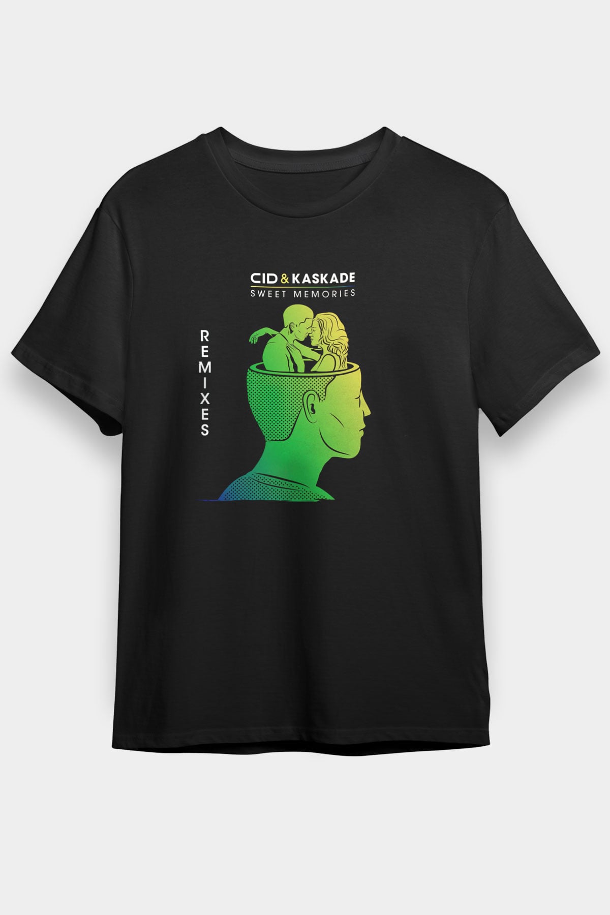 Kaskade Siyah Unisex Tişört T-Shirt - TişörtFabrikası