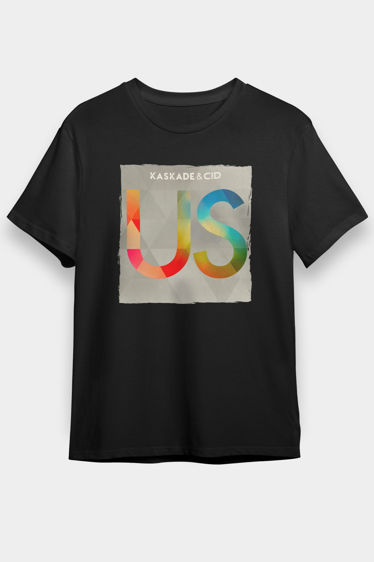 Kaskade Siyah Unisex Tişört T-Shirt - TişörtFabrikası