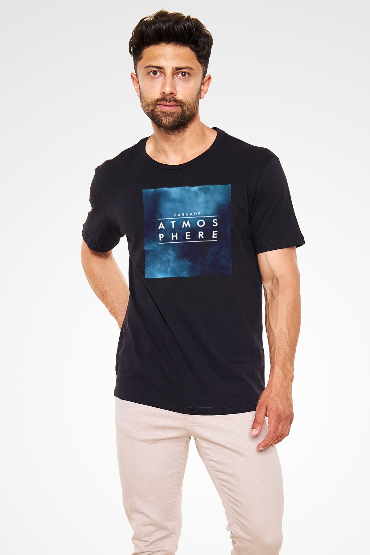 Kaskade Siyah Unisex Tişört T-Shirt - TişörtFabrikası