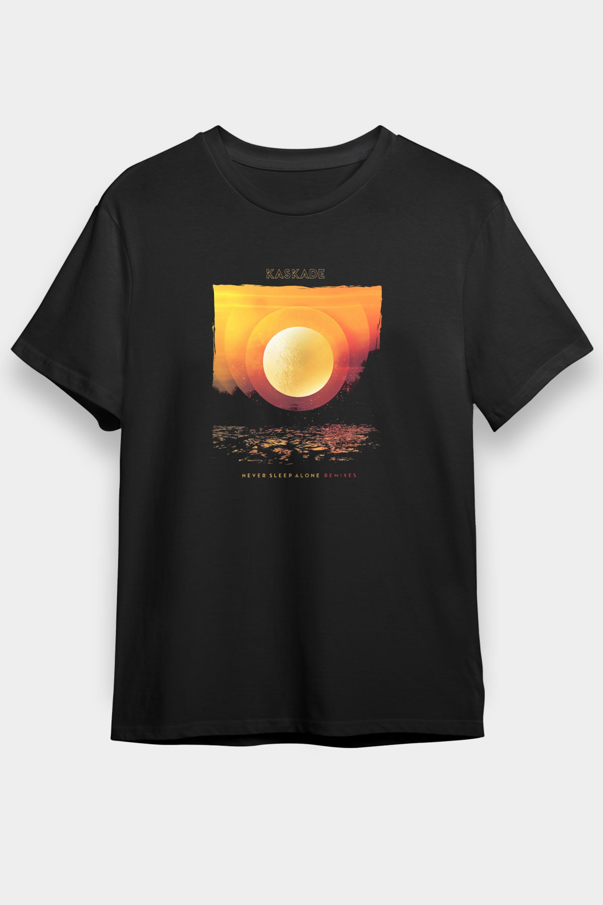 Kaskade Siyah Unisex Tişört T-Shirt - TişörtFabrikası