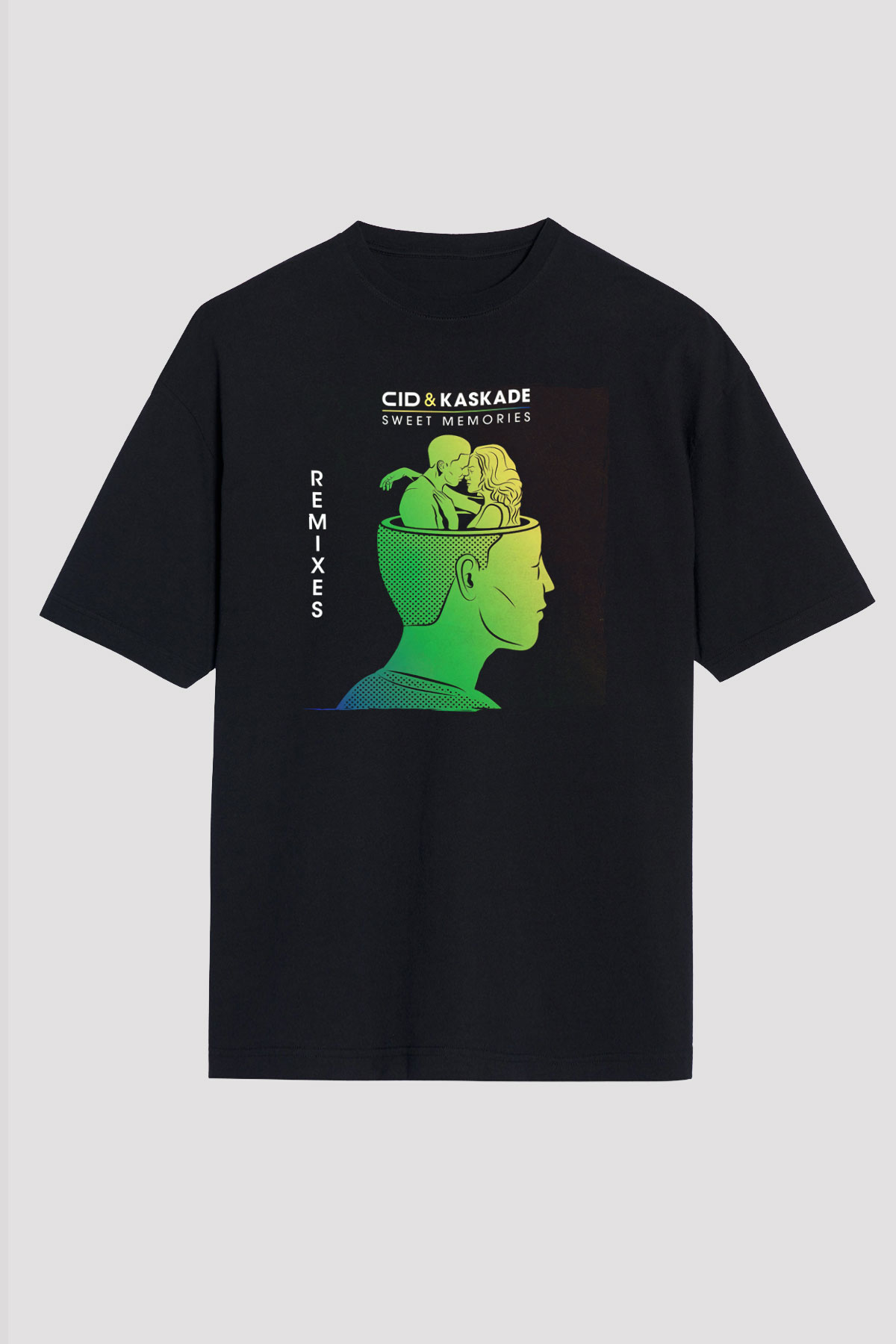 Kaskade Siyah Oversize Tişört Oversize T-shirt - TişörtFabrikası