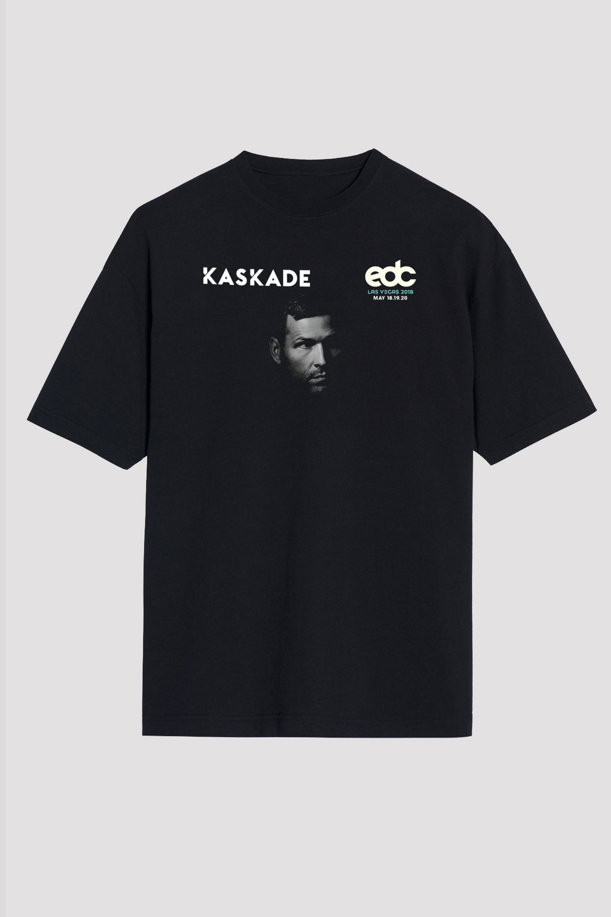 Kaskade Siyah Oversize Tişört Oversize T-shirt - TişörtFabrikası