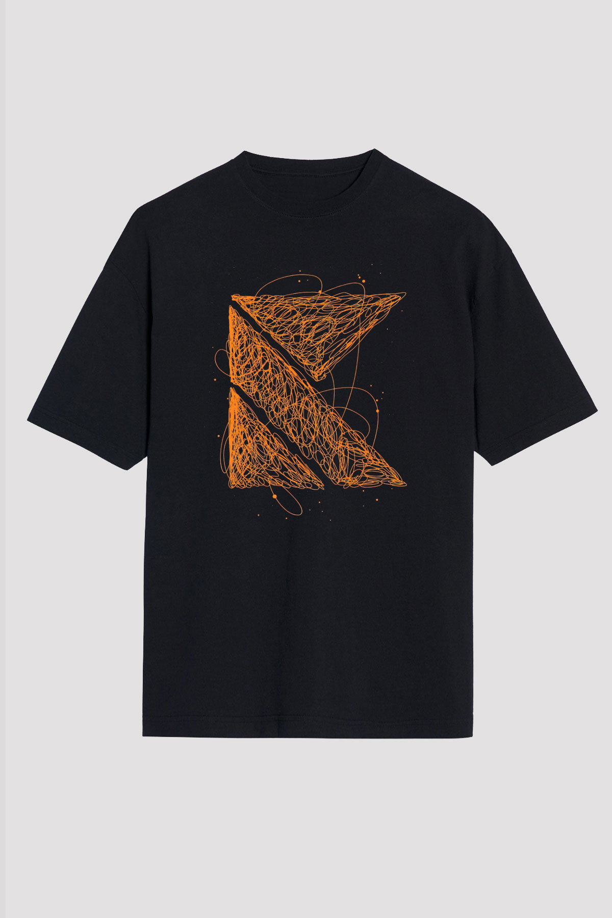 Kaskade Siyah Oversize Tişört Oversize T-shirt - TişörtFabrikası