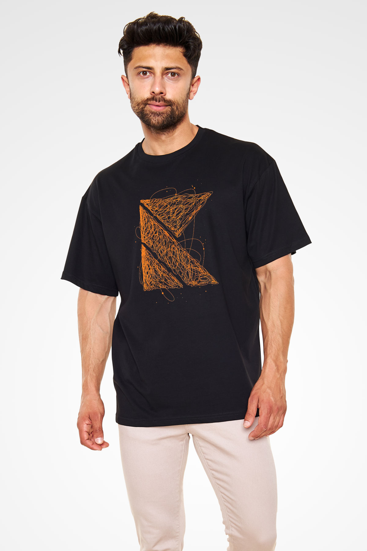 Kaskade Siyah Oversize Tişört Oversize T-shirt - TişörtFabrikası