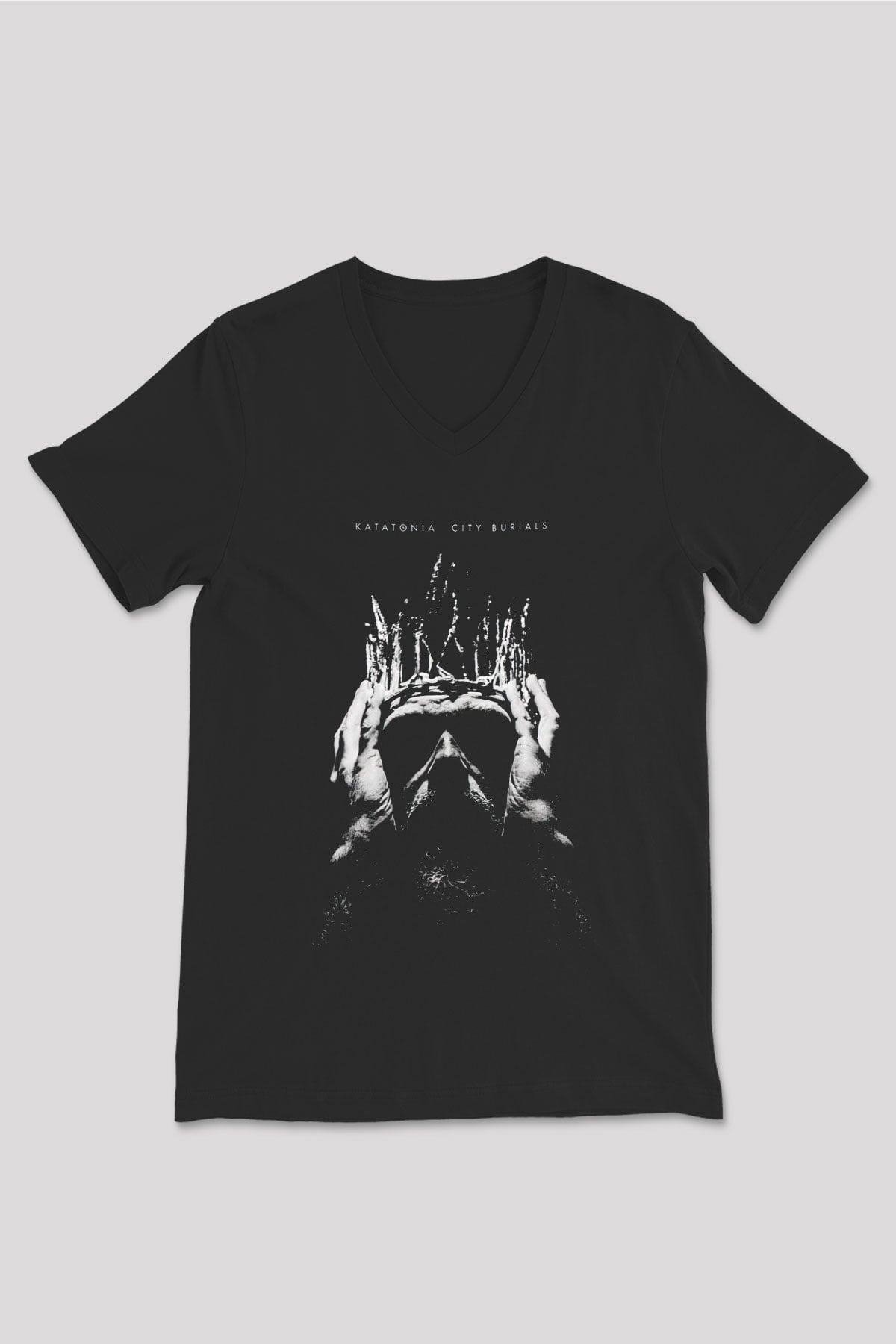 Katatonia Siyah Unisex V Yaka Tişört
