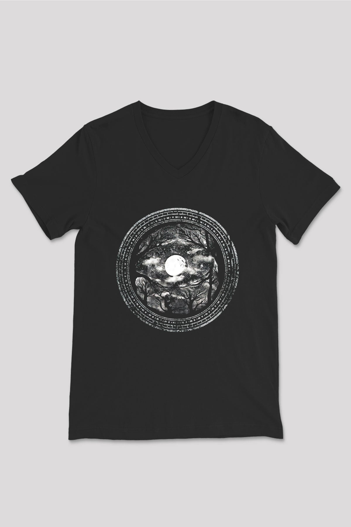 Katatonia Siyah Unisex V Yaka Tişört T-Shirt