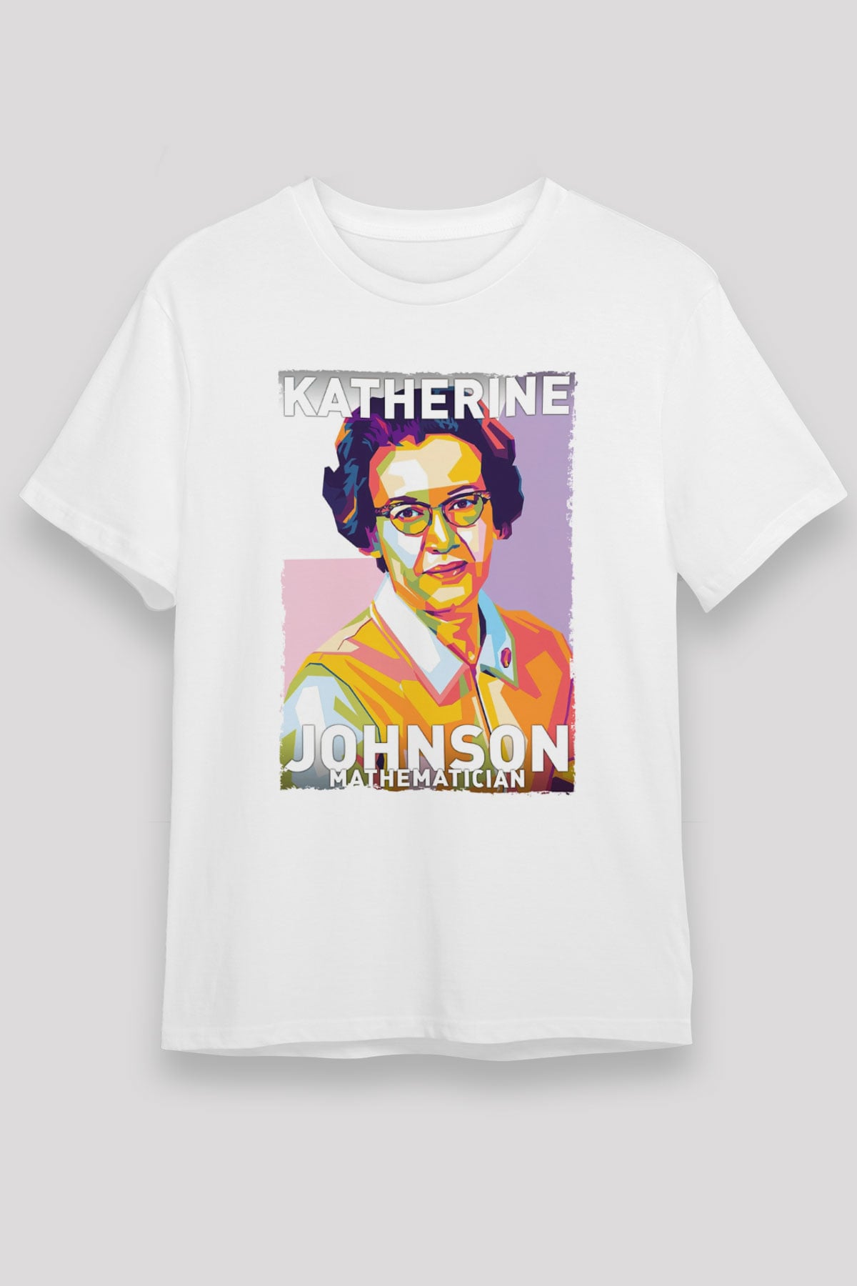 Katherine Johnson Baskılı Unisex Beyaz Tişört - Tshirt