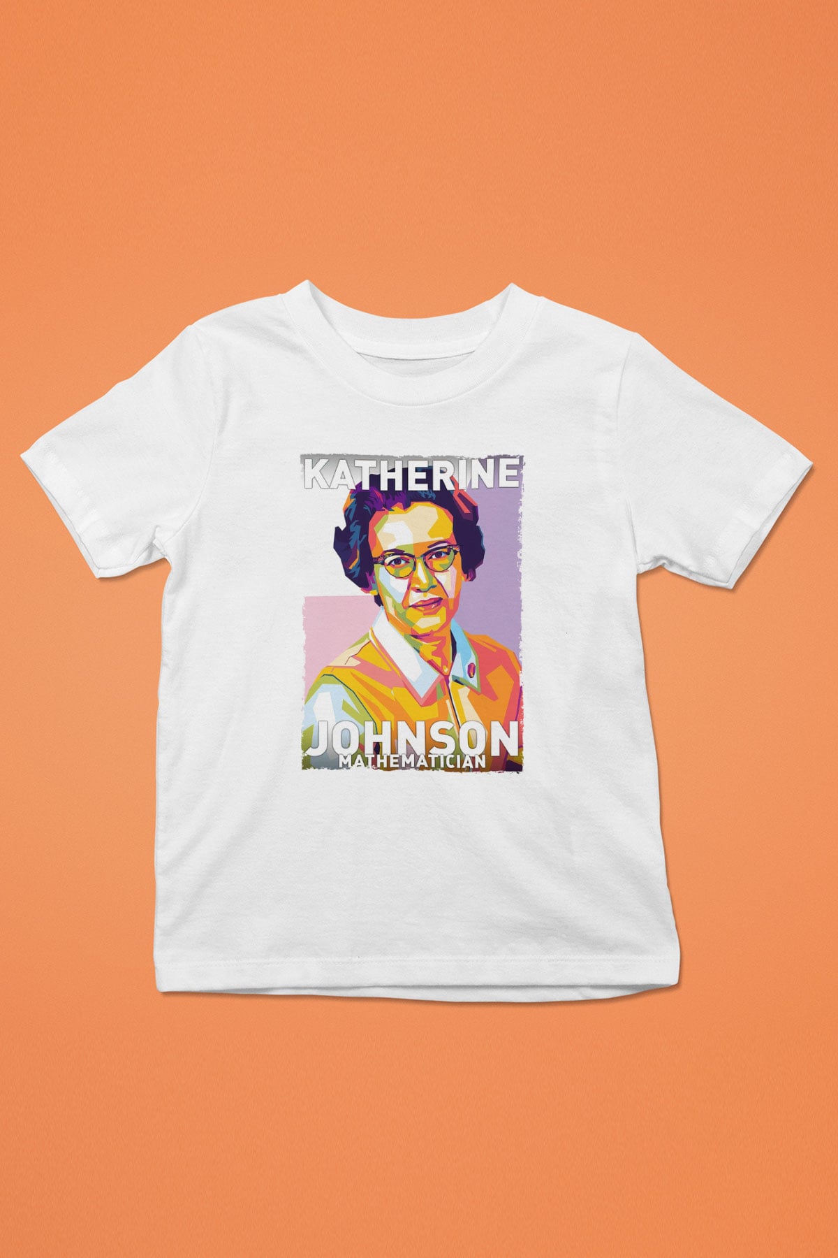 Katherine Johnson Baskılı Unisex Beyaz Çocuk Tişörtü - Tshirt