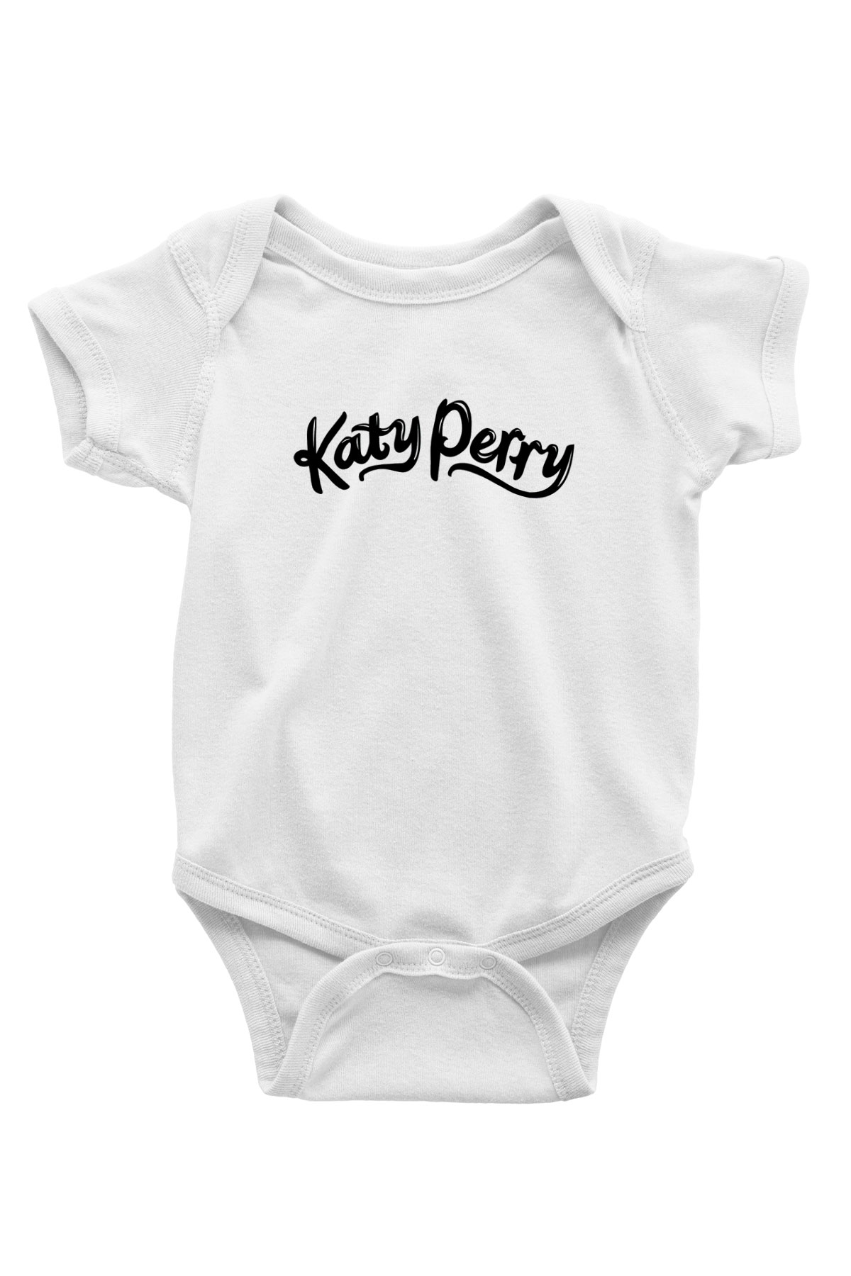 Katy Perry Baskılı Beyaz Unisex Bebek Body - Zıbın