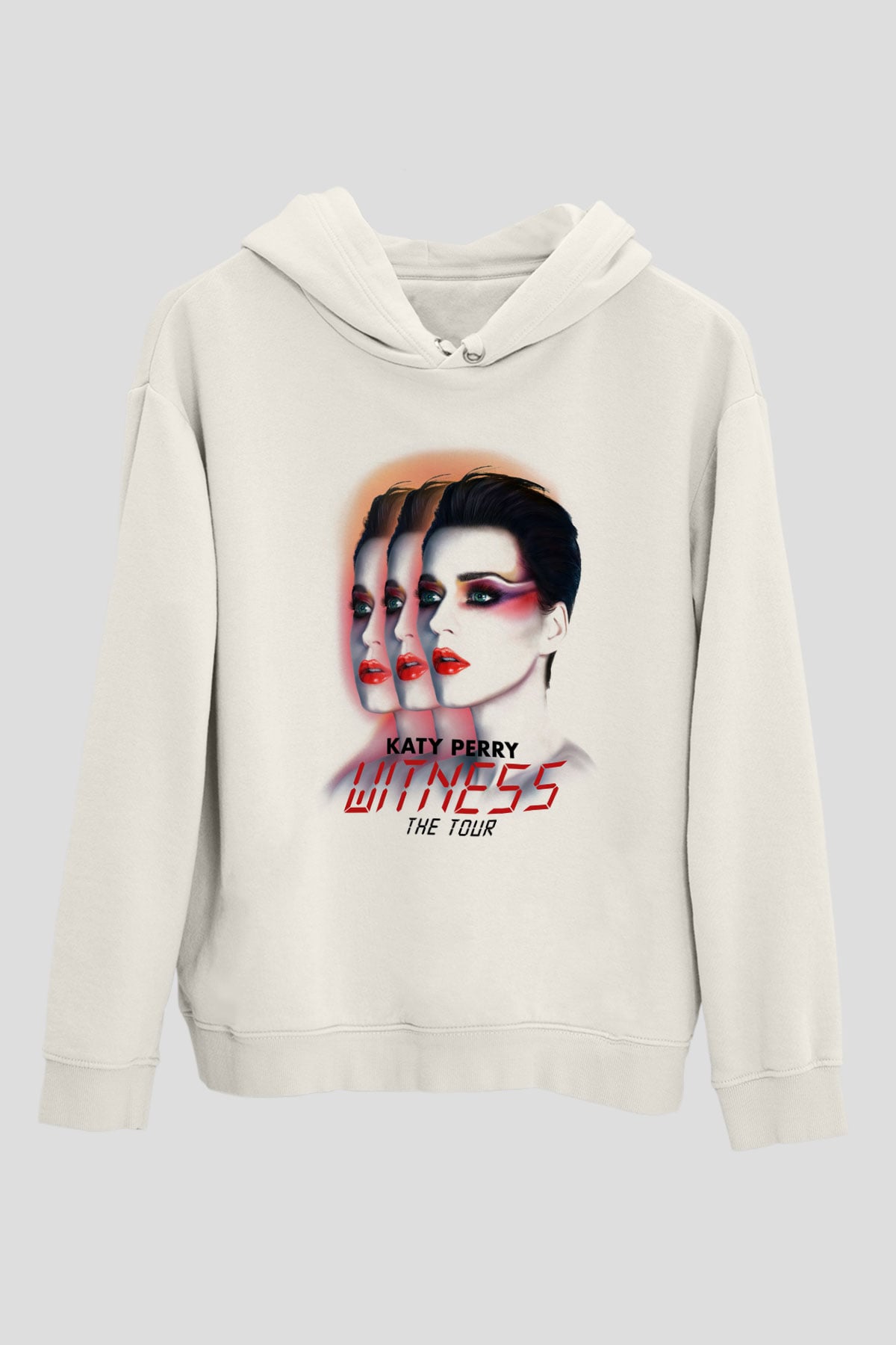 Katy Perry Beyaz Unisex Kapşonlu Sweatshirt
