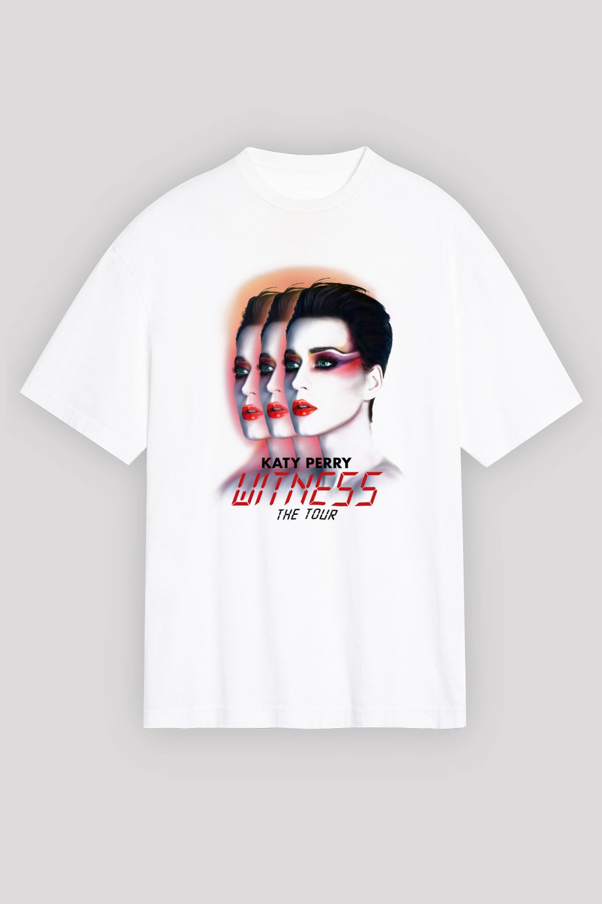 Katy Perry Beyaz Unisex Oversize Tişört T-Shirt